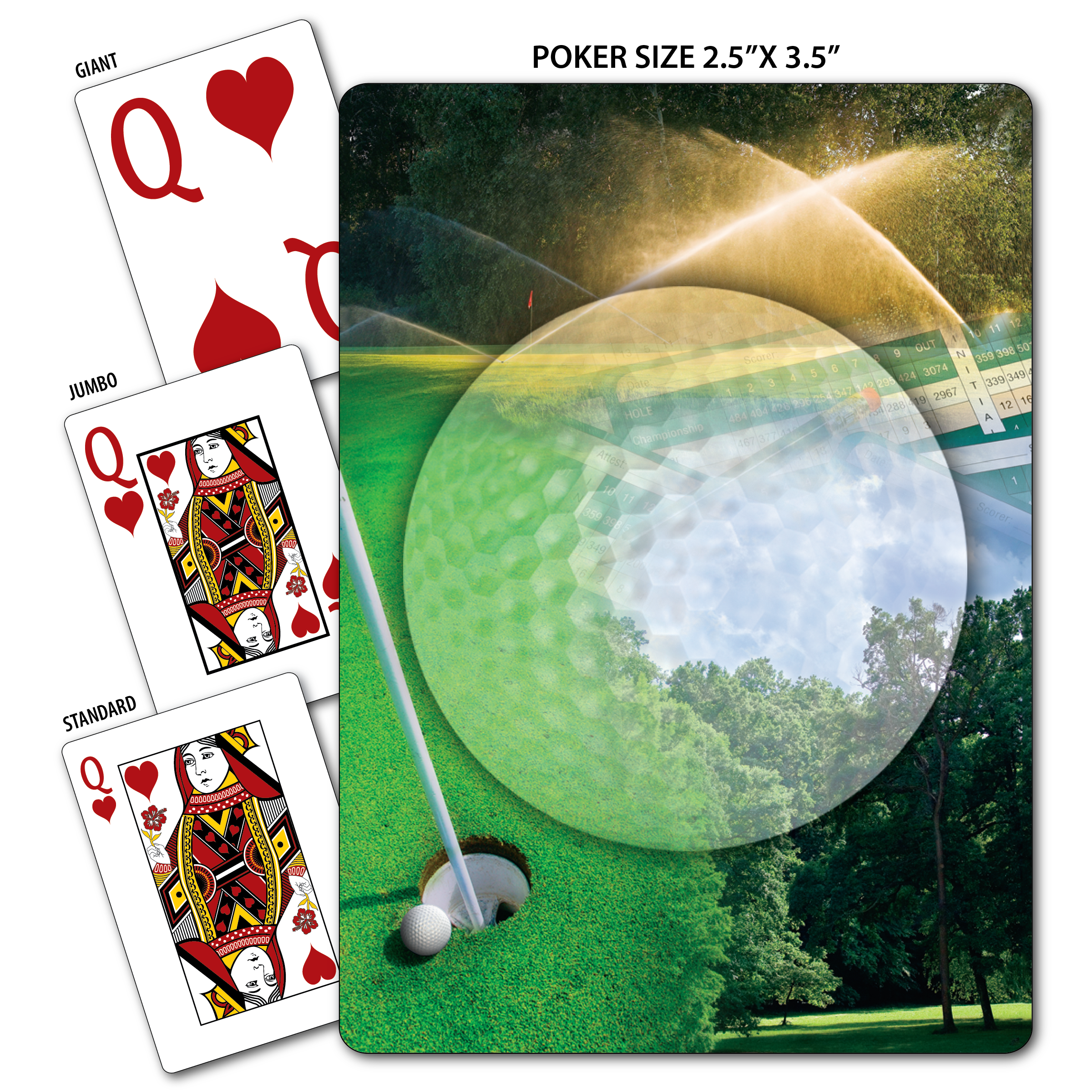 Golf Theme Poker Size Playing Cards 10