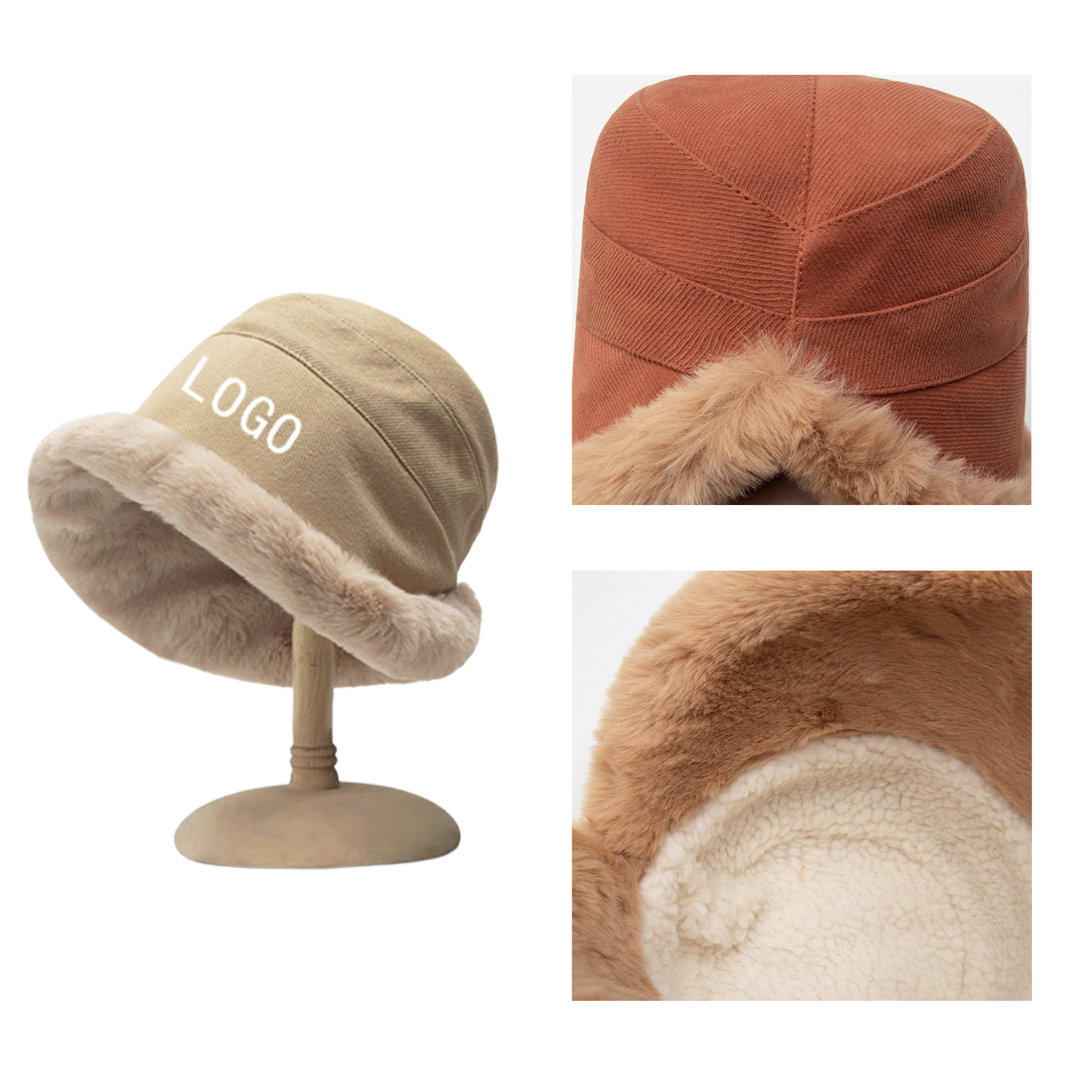 MOQ 10 PCS Cozy Thickened And Warm Fisherman Hat 3