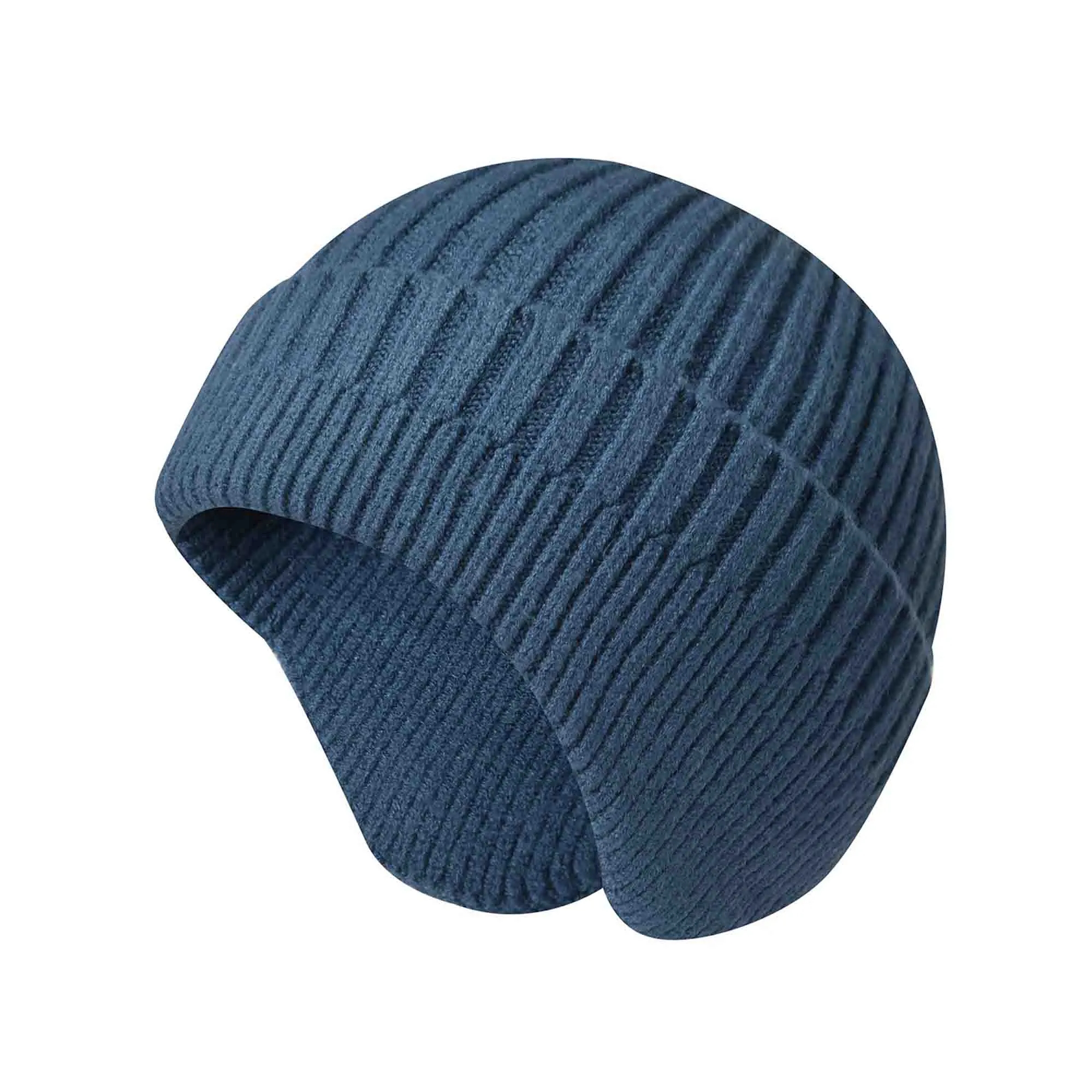 Winter Knitted Hat Slouchy Knit Beanie with Earflaps 7