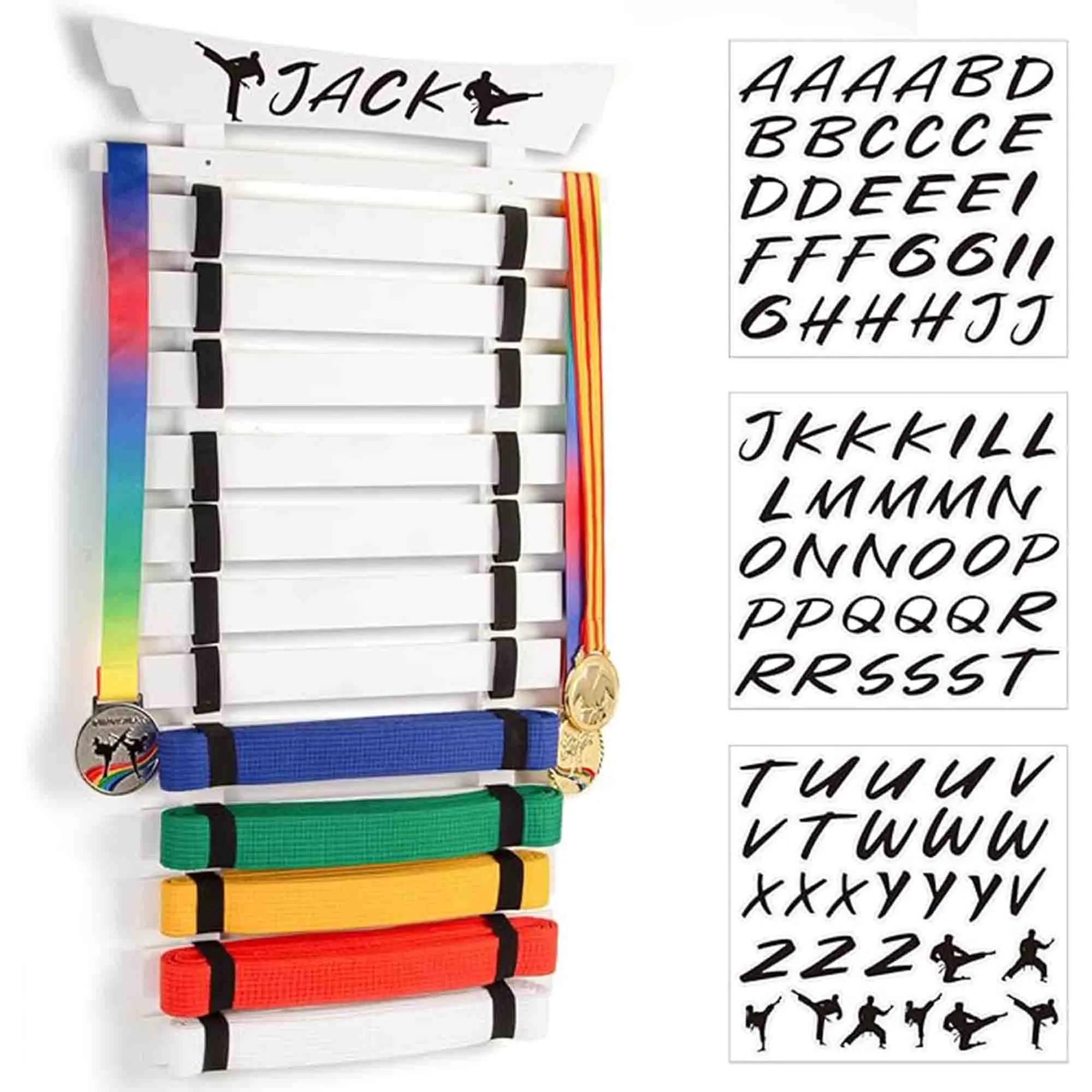 10 Belts Taekwondo Display with Stickers 15