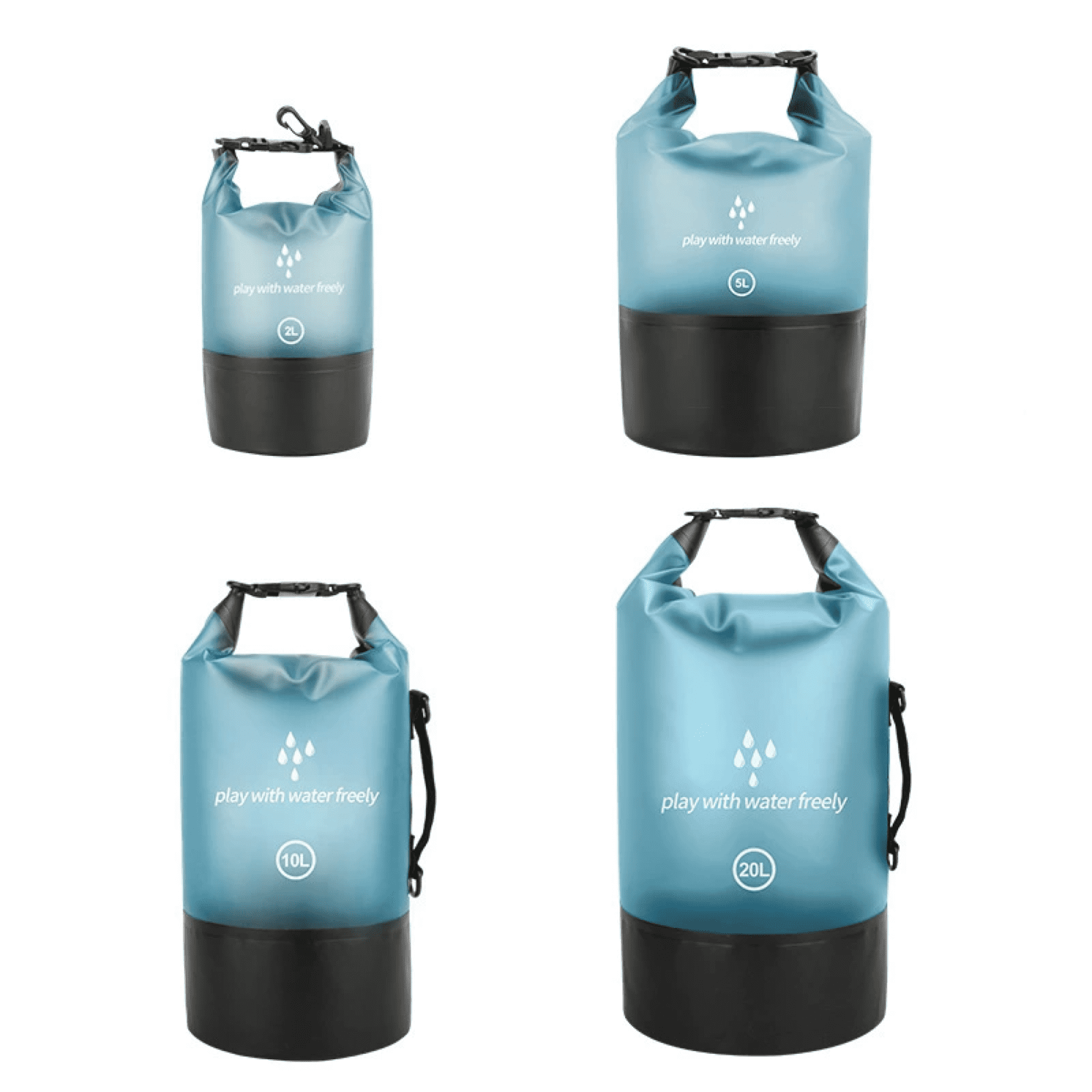 Colored Transparent Dry Bag 22