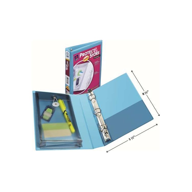 1" Mini Durable View Binder - Blue 3
