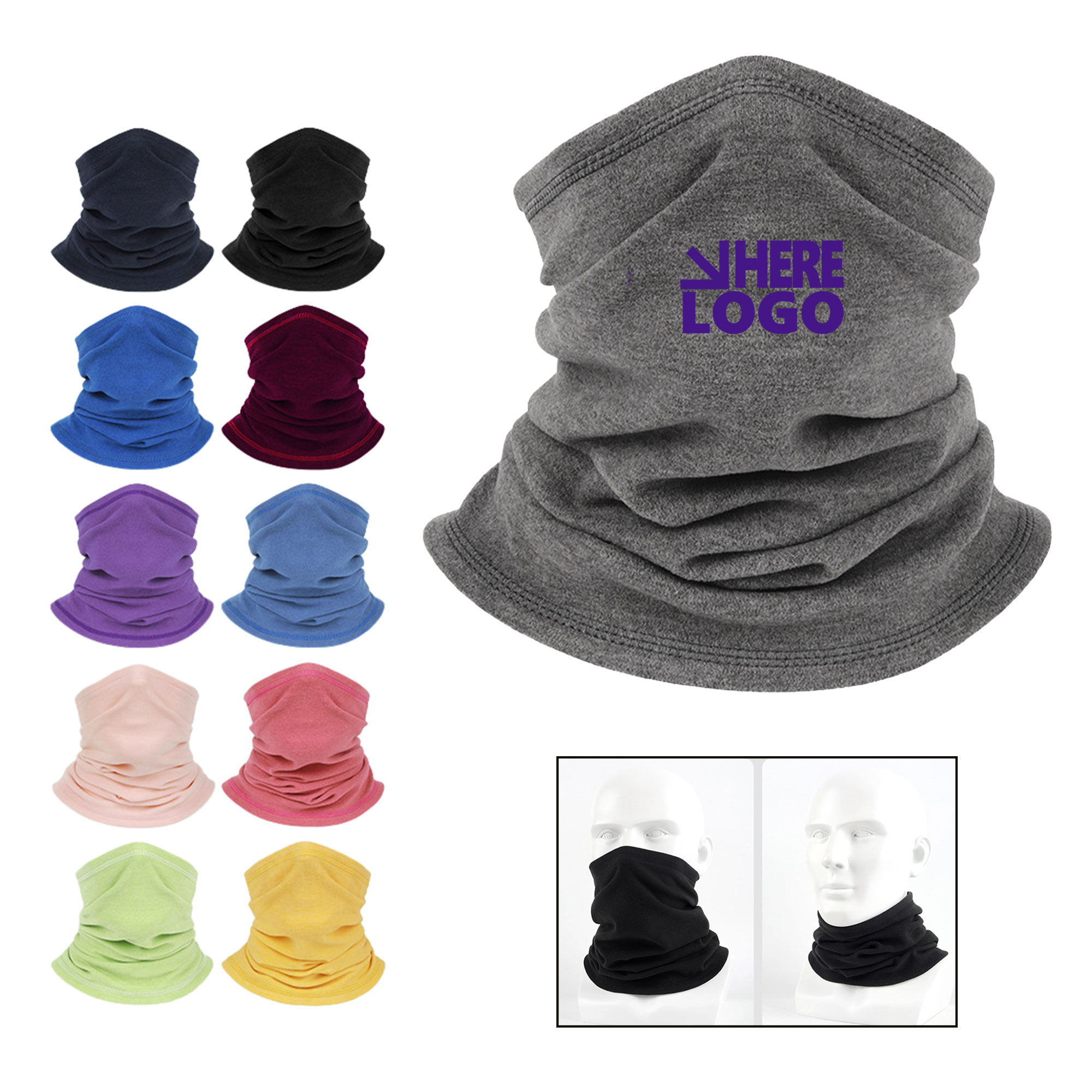 Fleece Neck Gaiter Face Mask Scarf 5