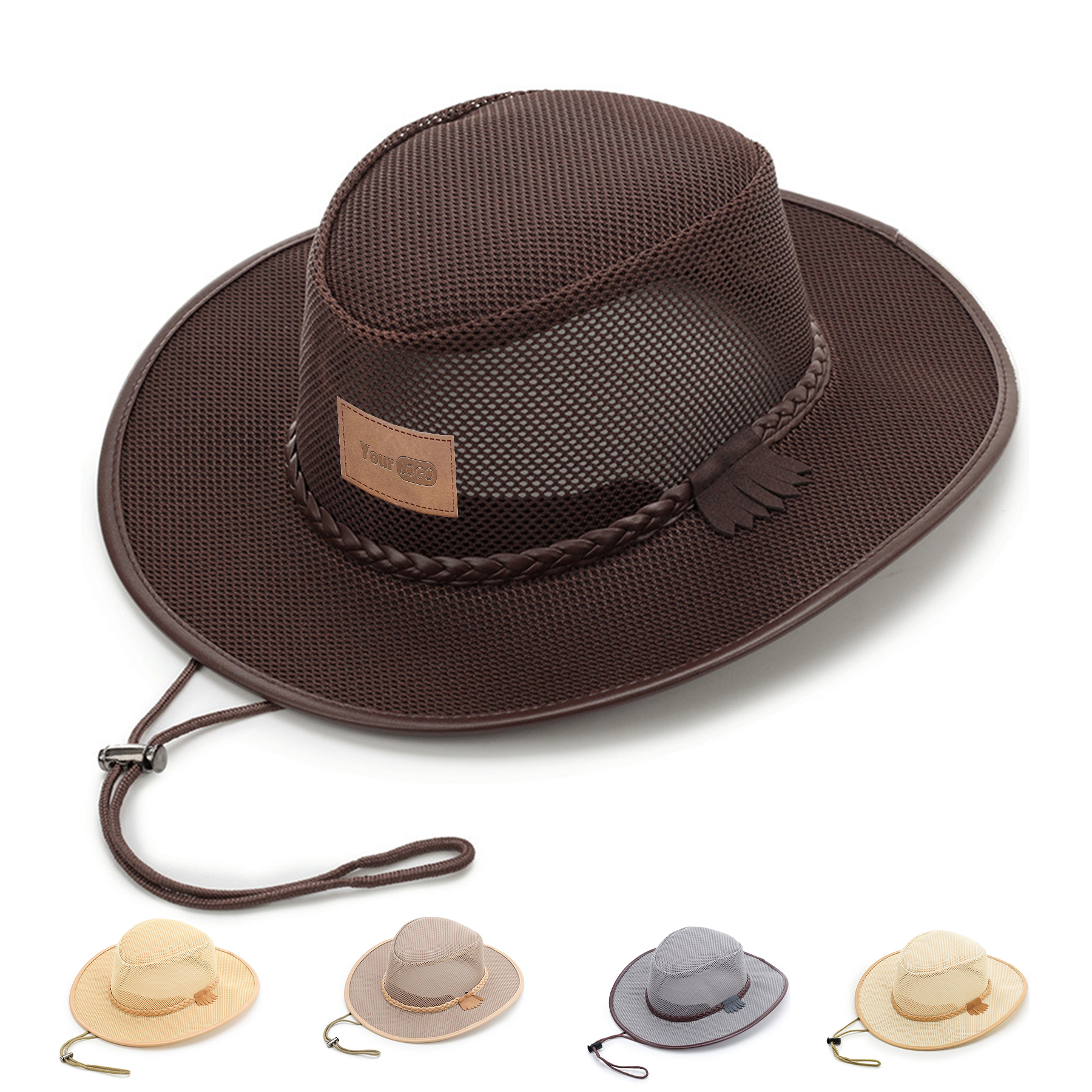 Polyester Breathable denim along sunscreen men's hat