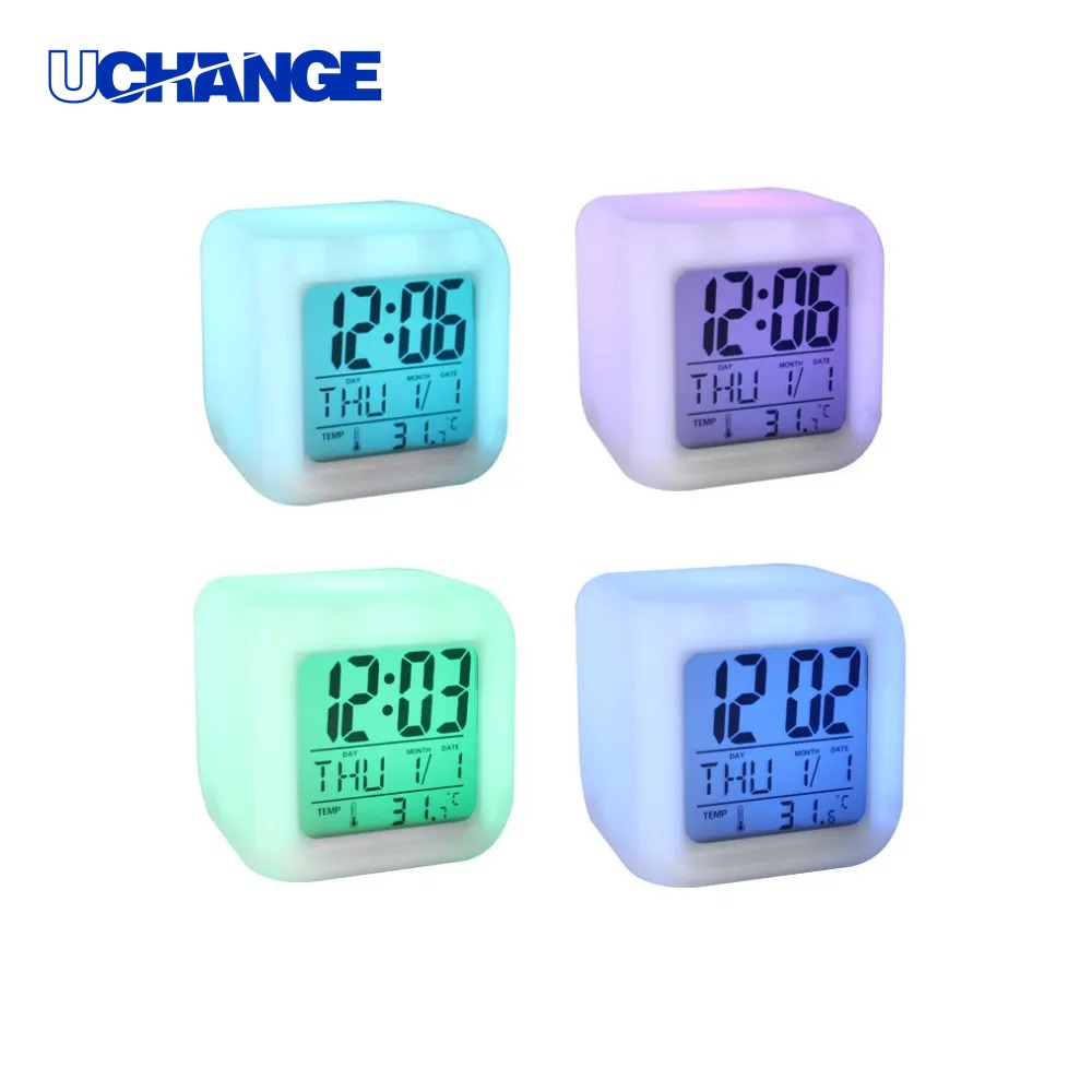 Color-Changing Digital Alarm Clock Desk Time Display