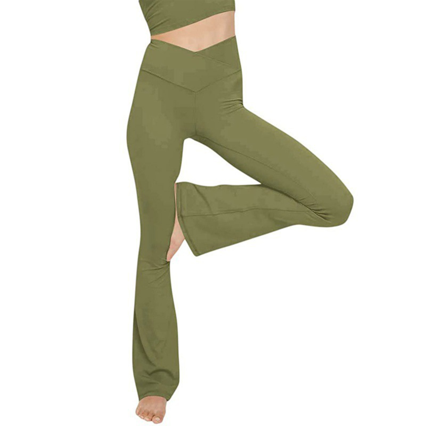High Waisted Flare Leggings Yoga Pants 39