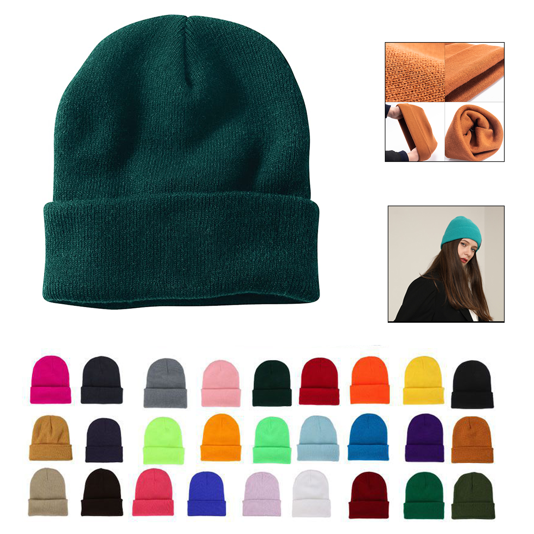 Knit Beanie with Cuff 5