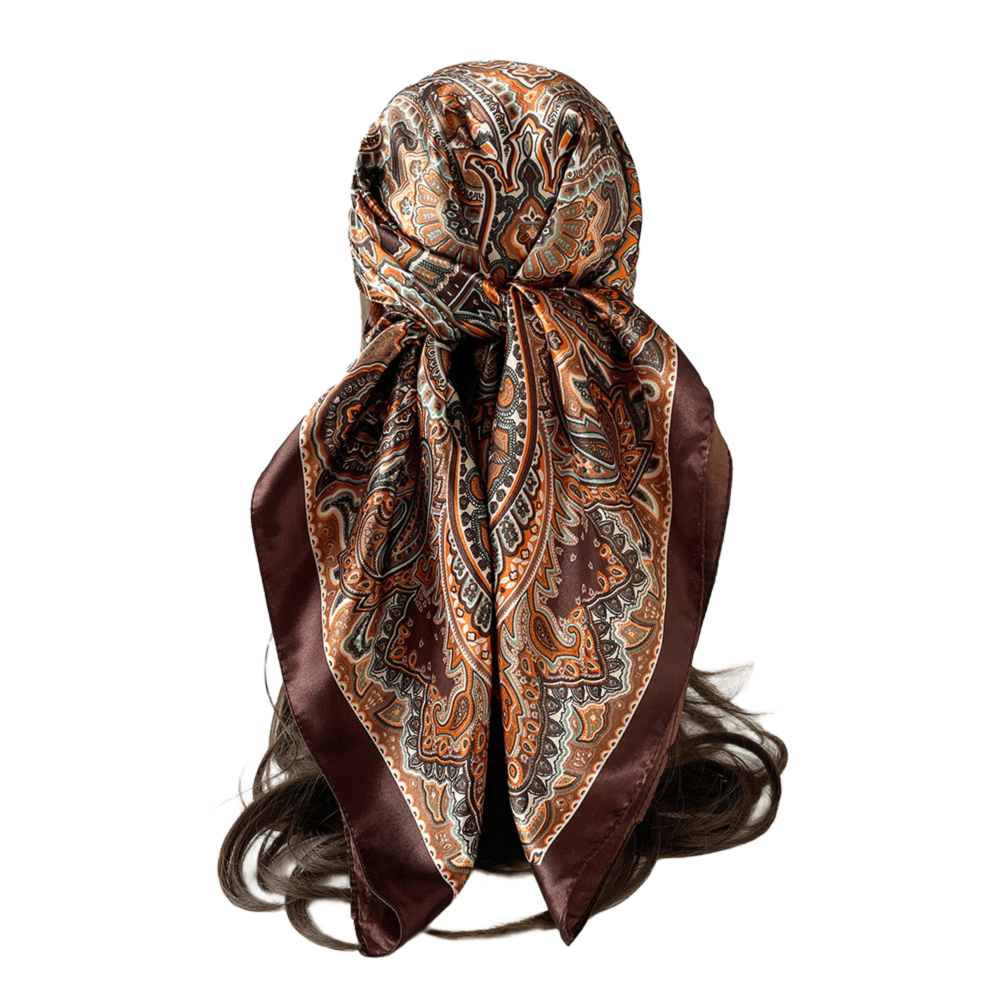 35'' Square Imitation Silk Custom Scarf 13