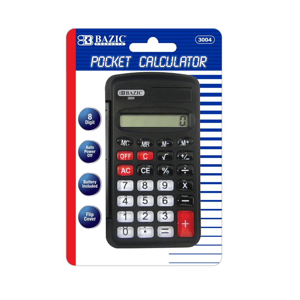 Calculator - Flip Cover 8 Digit Pocket Size 3