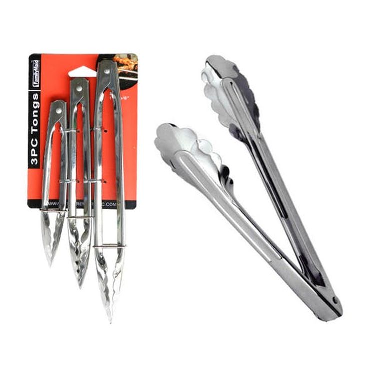 Kitchen Tong Sets - 3 Pack 7" 9" 12" 3
