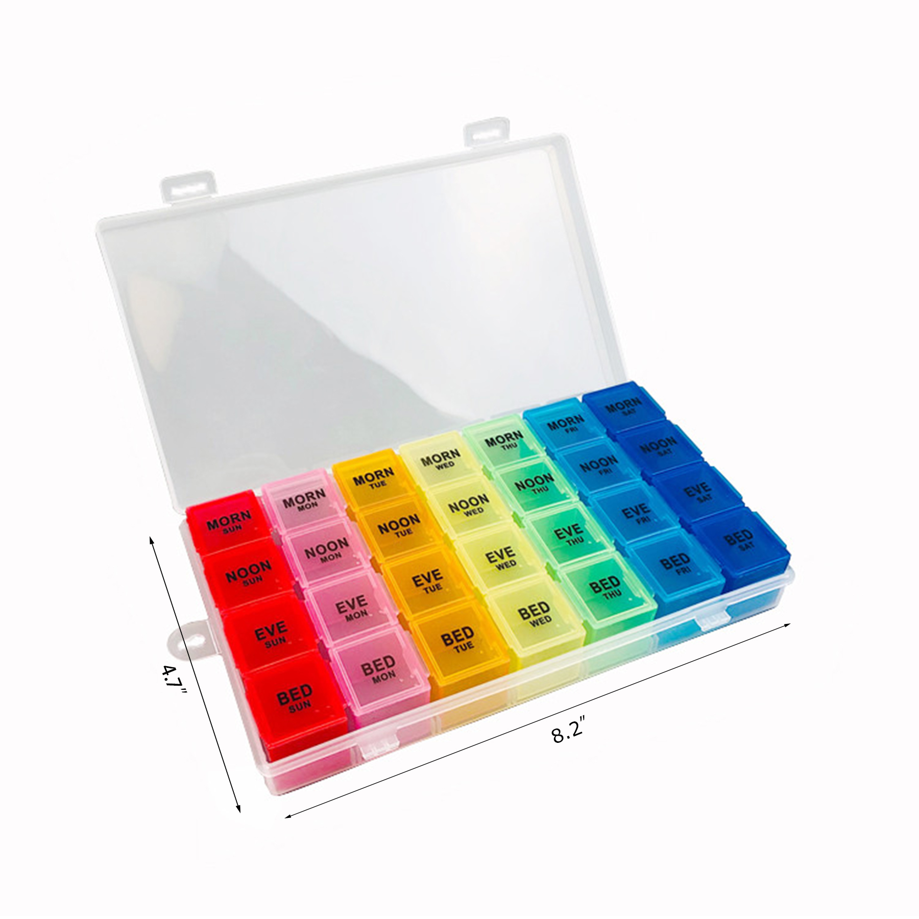 Rainbow Color Weekly 7 Day Pill Box 5