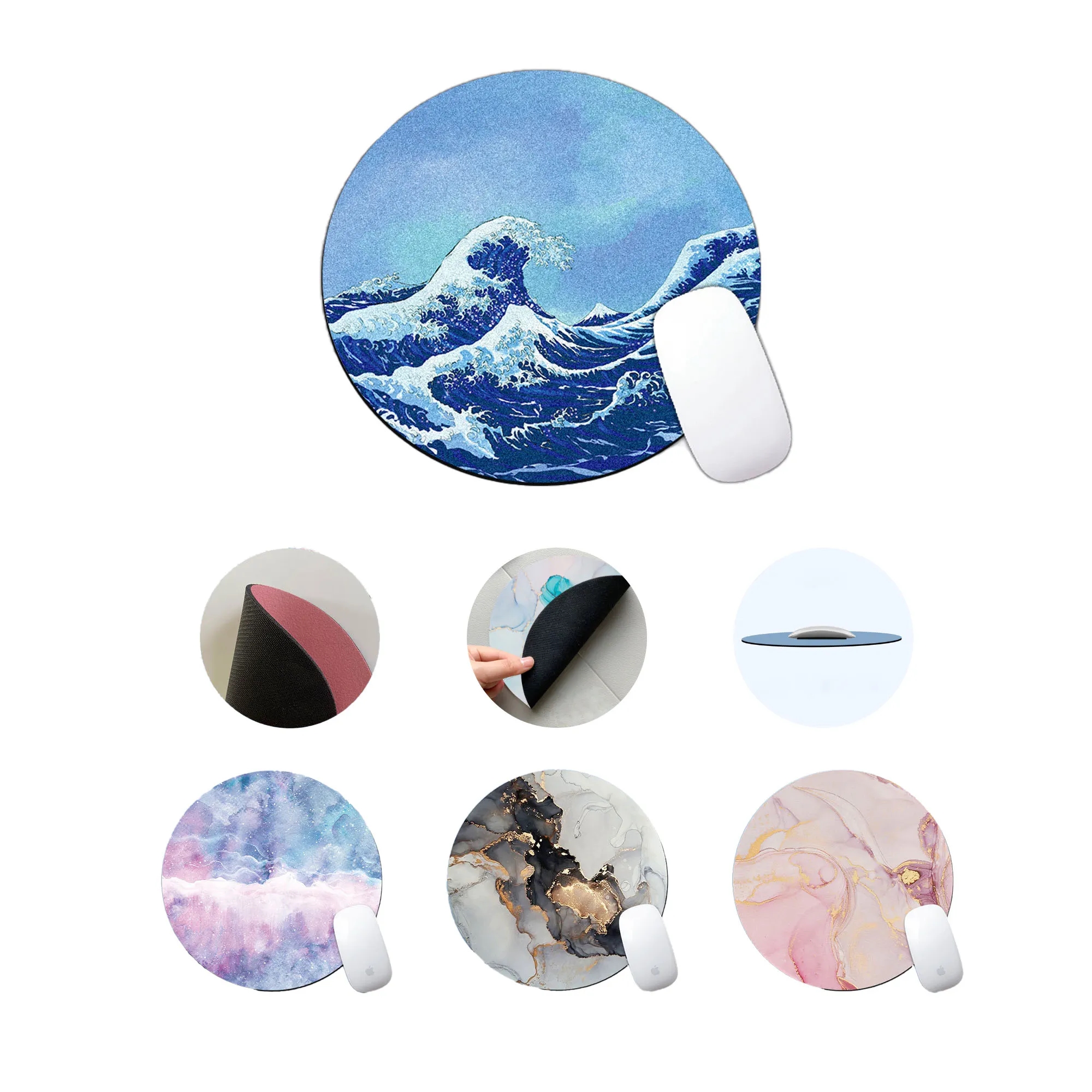 Full Color Computer Round Rubber Mouse Pad