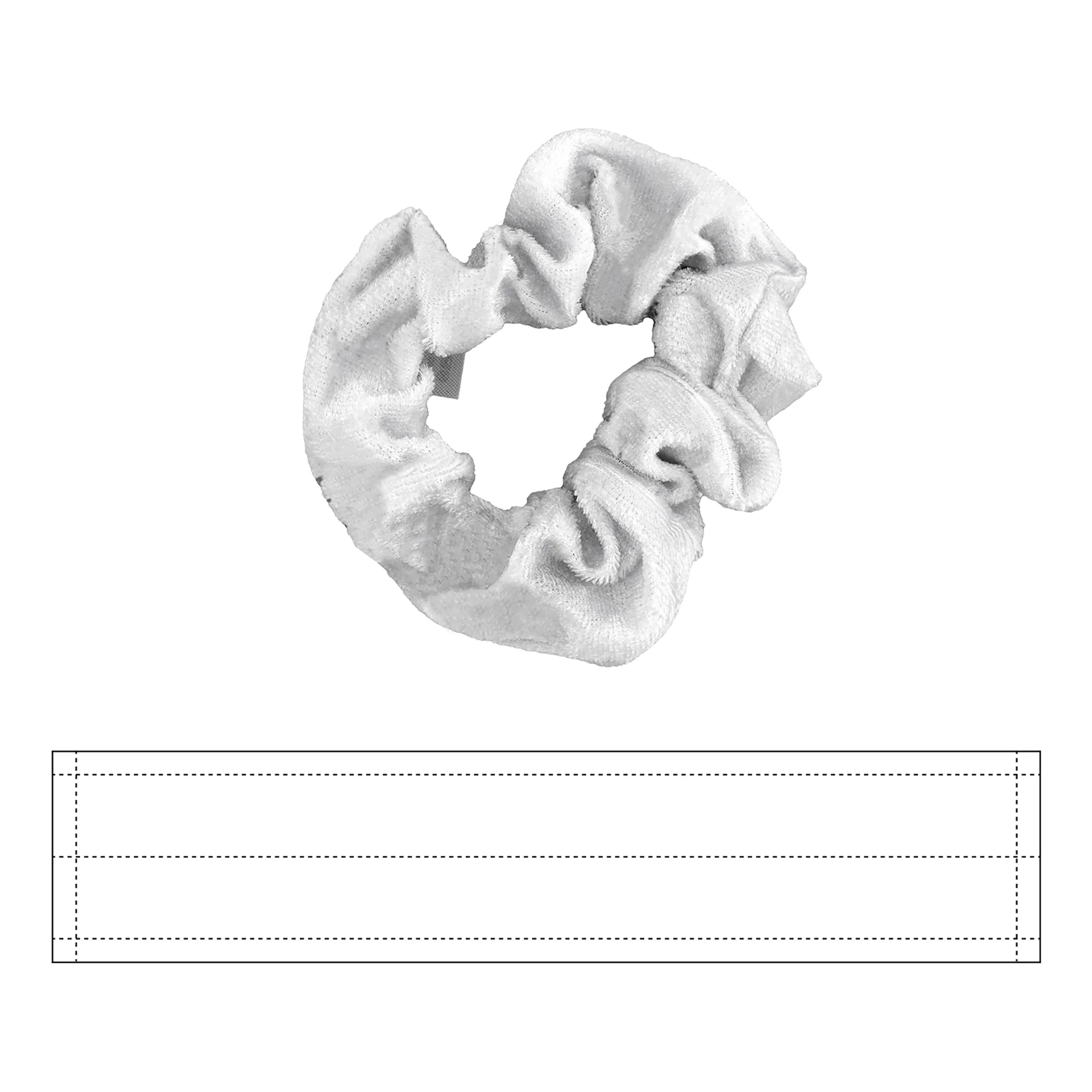FULL COLOR VELVETY HAIR SCRUNCHIE 18