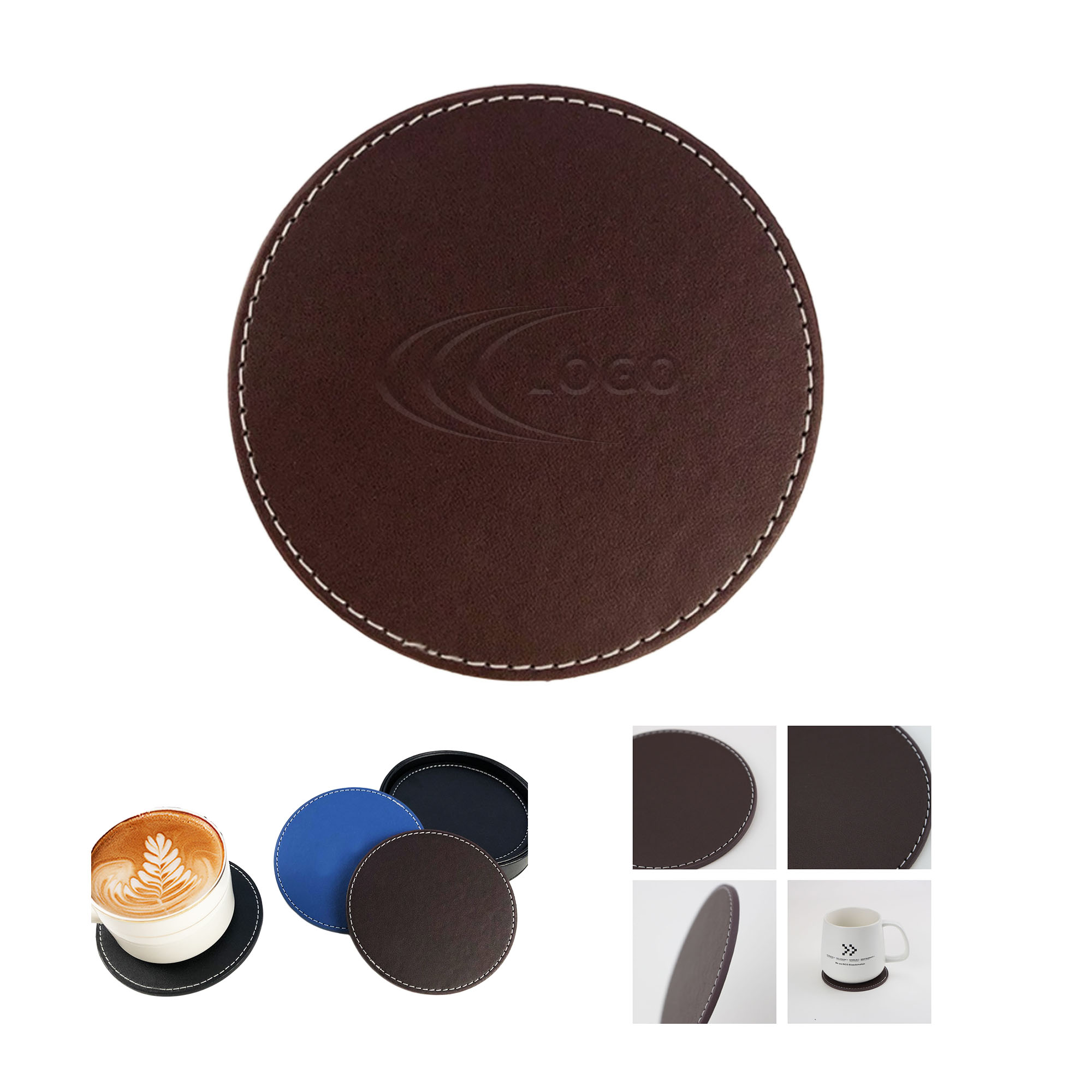 Round Pu Leather Coaster 8