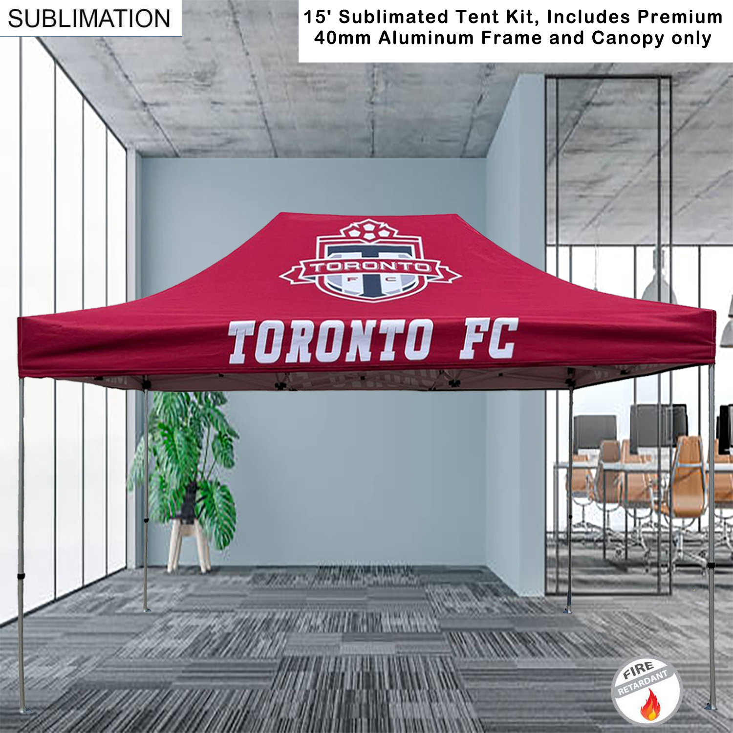 15' Premium Sublimated Tent Kit, Includes Premium 40mm Aluminum Frame and Canopy only 3
