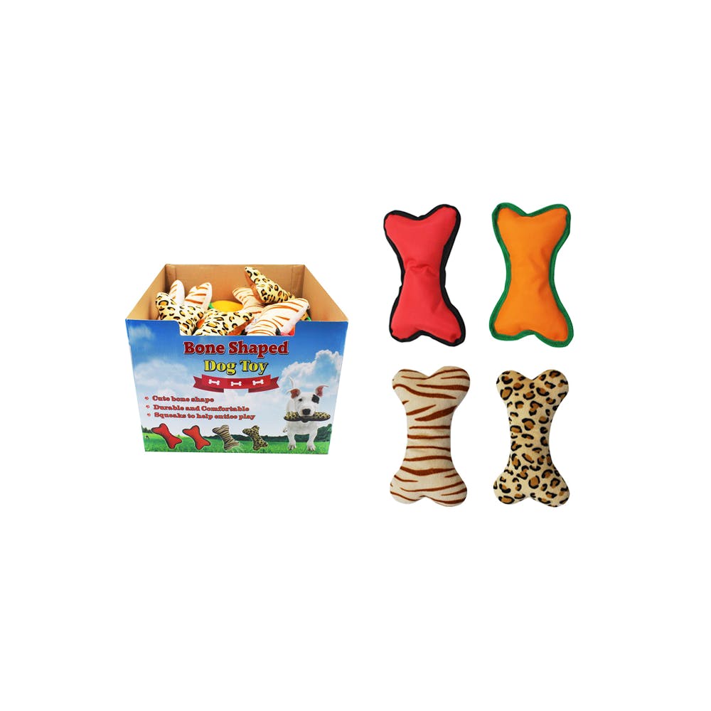 Bone Shaped Dog Toys Assorted 3