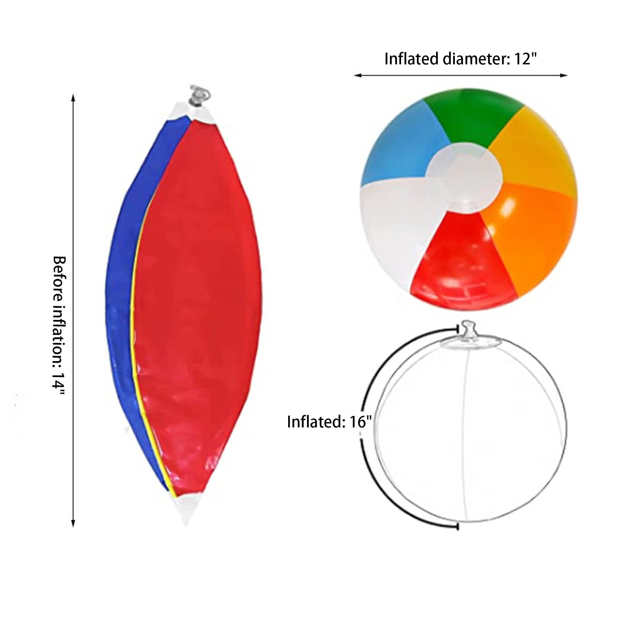 Colorful Lightweight Beach Ball 3