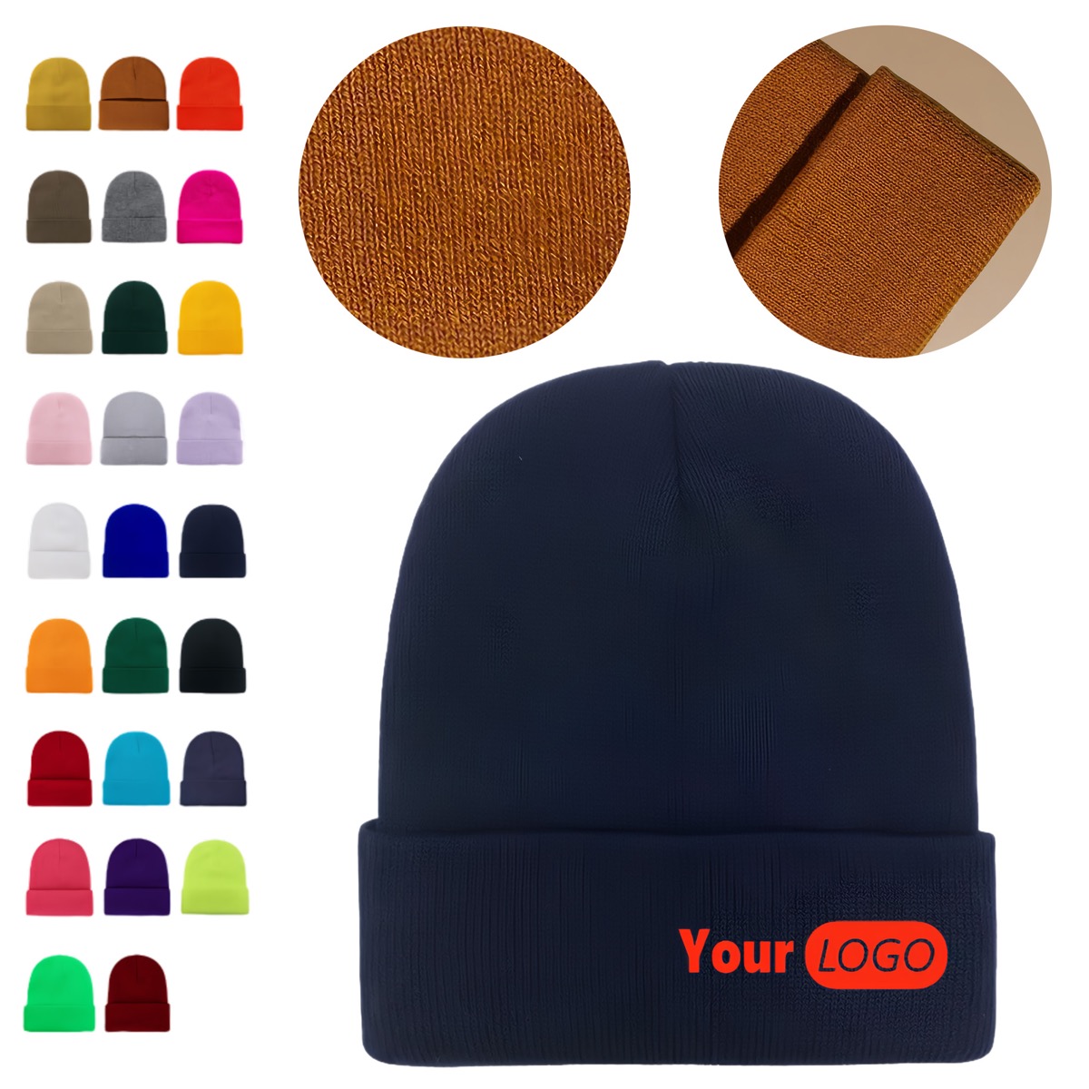 Acrylic Autumn And Winter Knitted Hat 5