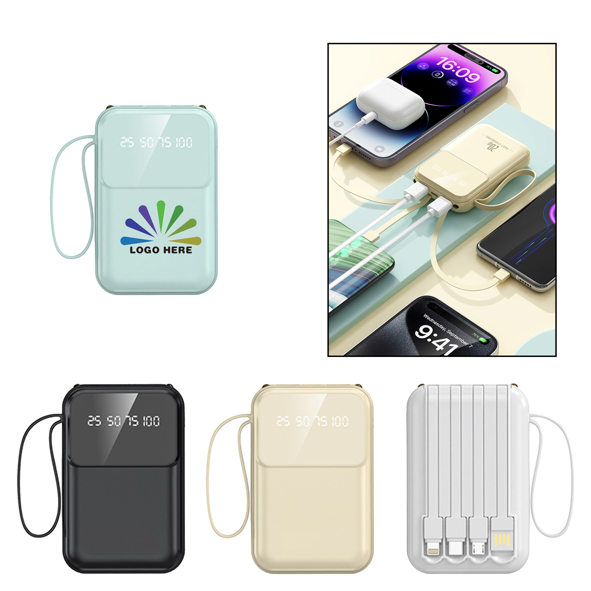 10000mA Four-Wire Fast Charging Portable Battery 3