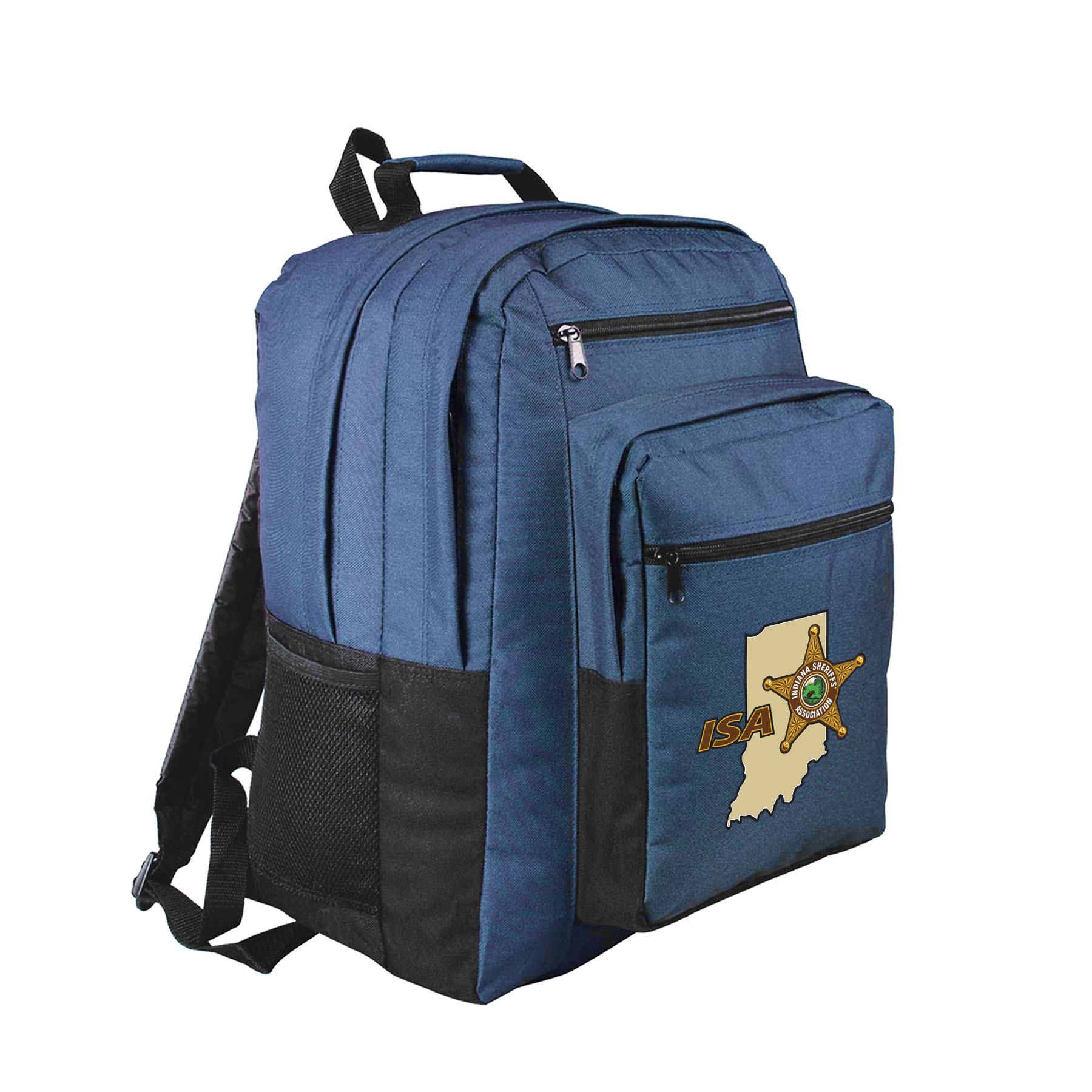 600D Polyester Deluxe Backpack w/2 Side Mesh Pockets 9