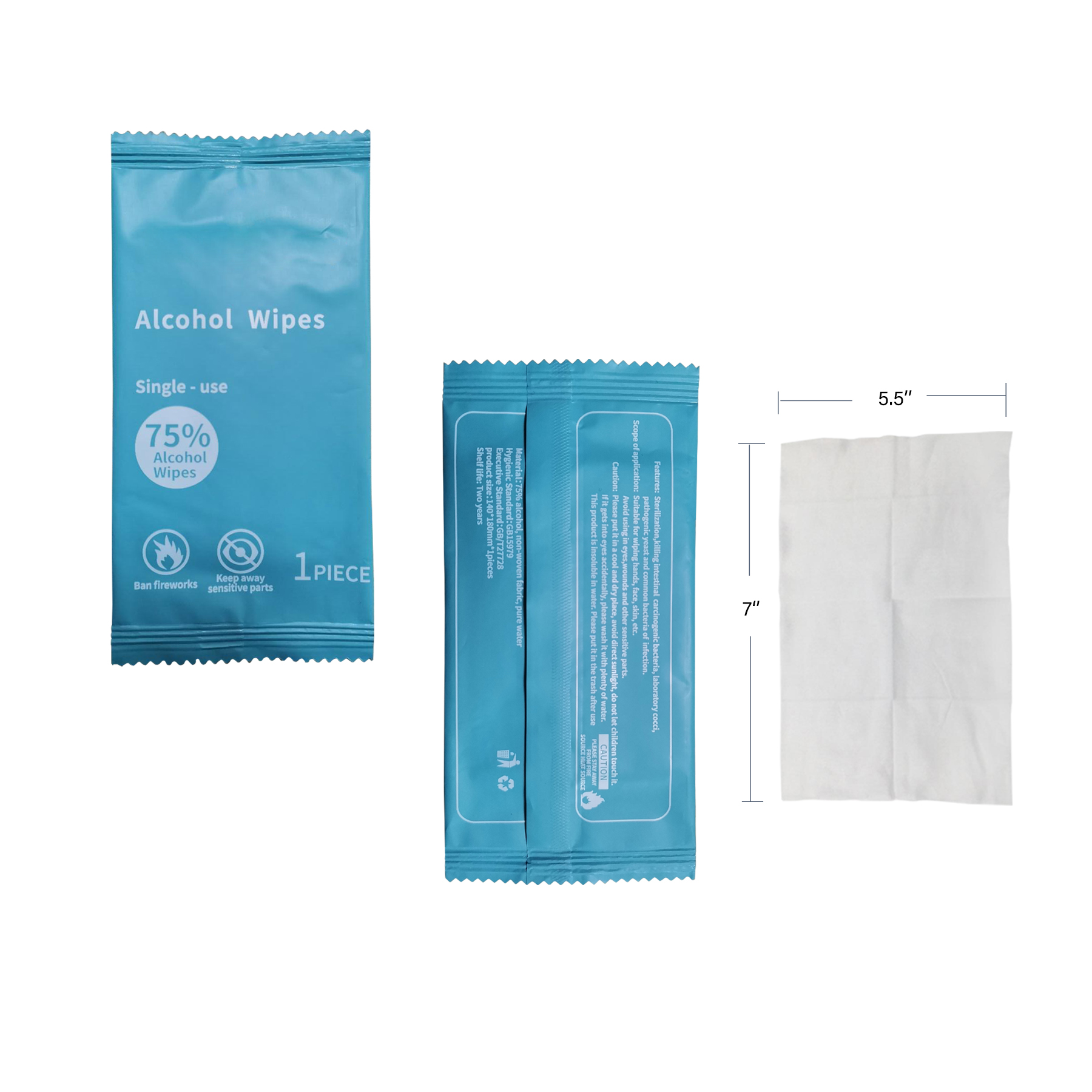 Disposable 75% Alcohol Wipes