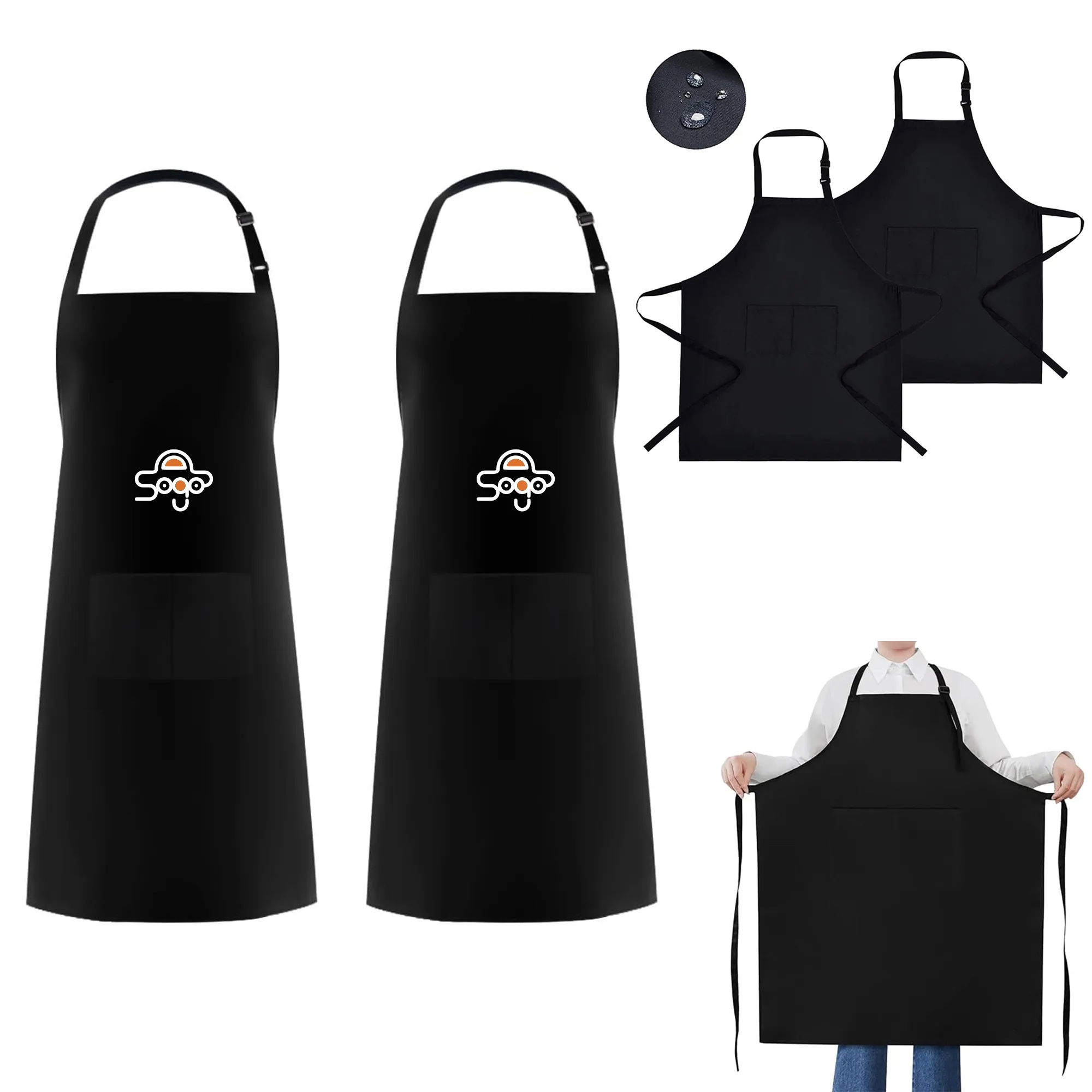 Full Color Waterproof Large Bib Apron 8
