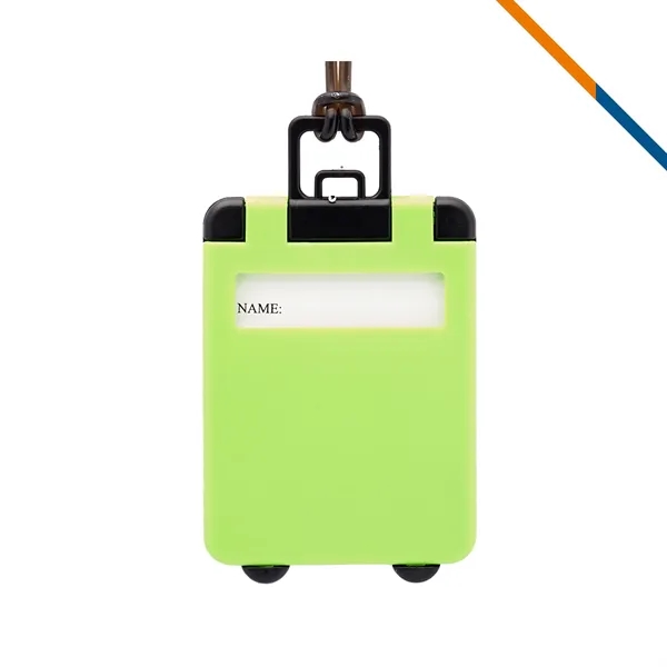 Custom 3" Plastic Mini Luggage Tag with Strap — Compact Carry On Identification 6