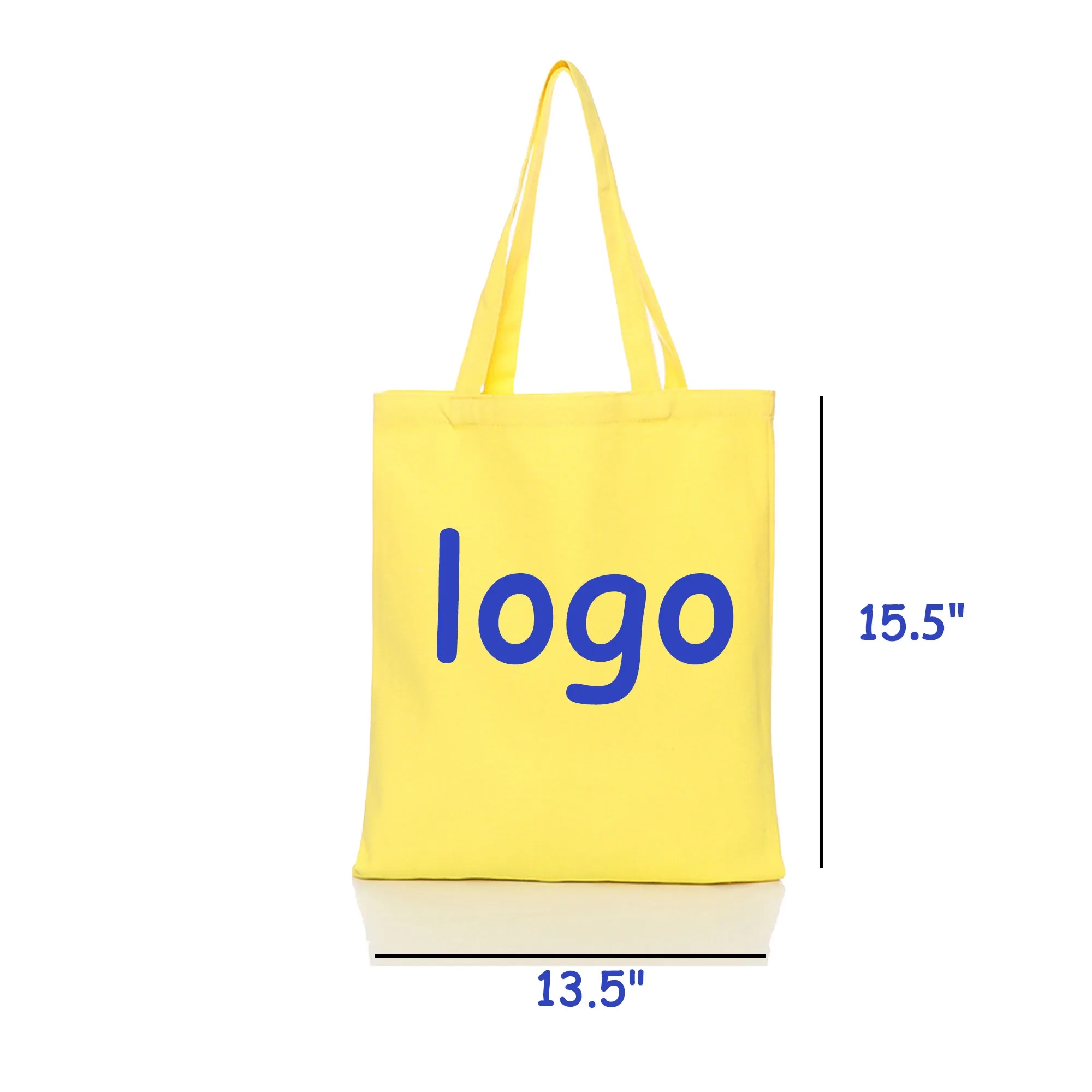 MOQ 10 Polyester Cotton Solid Color Hand-Held Canvas Bag, custom tote bag with logo imprint 21