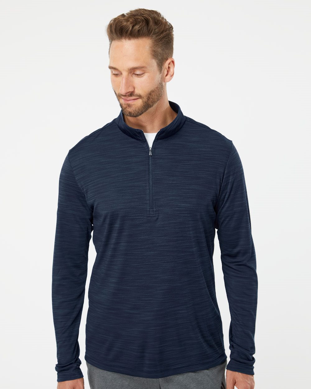Men's Lightweight Mlange Quarter-Zip Pullover - A475