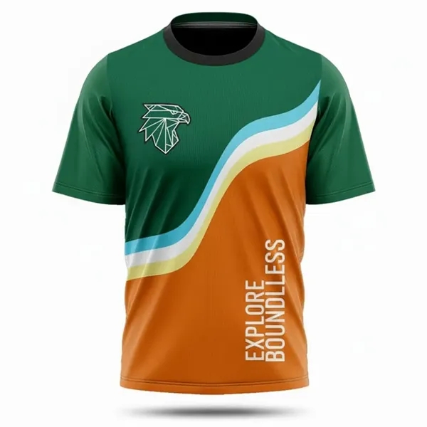 Jacquard Sublimated Performance Short Sleeve T Shirt