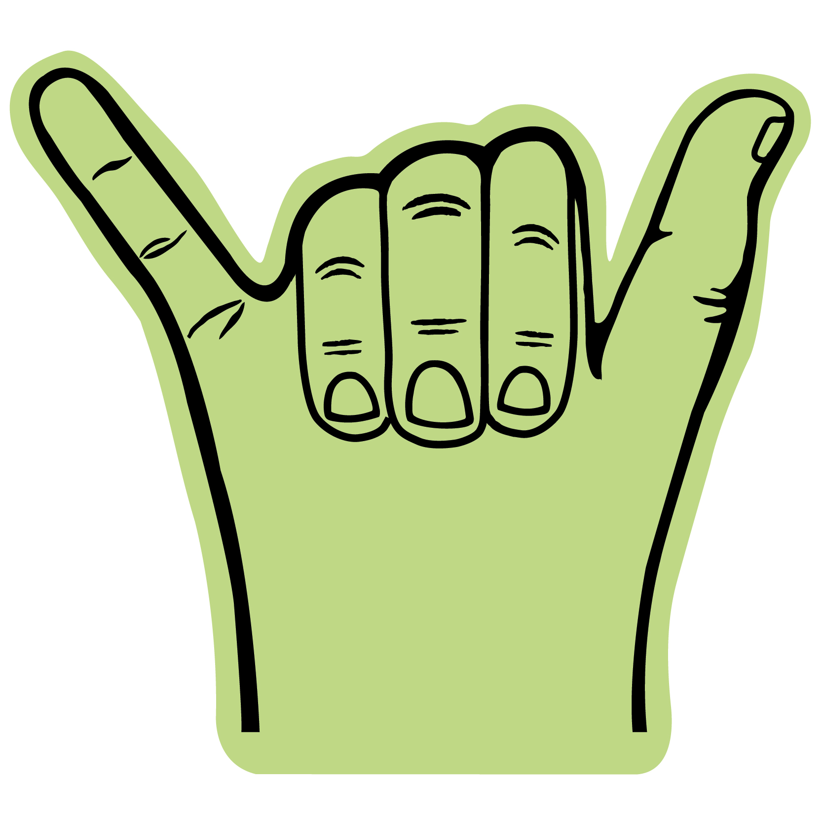 Foam Hang Ten Surfing Hand 52