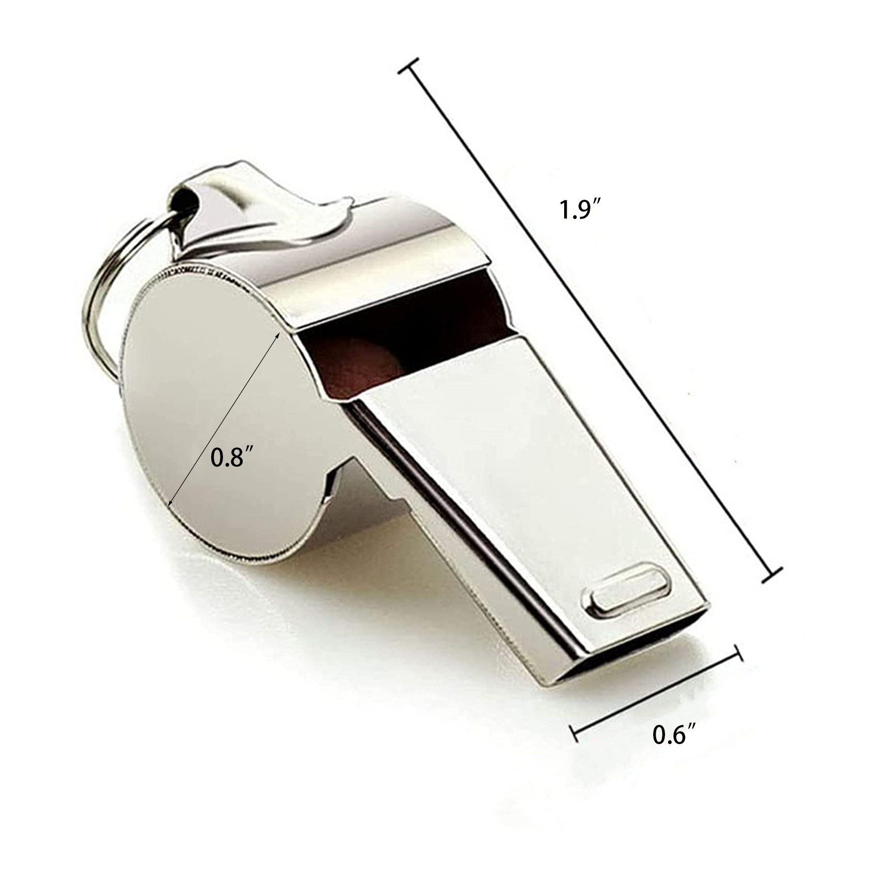 Stainless Steel Sports Whistles with Lanyard 6