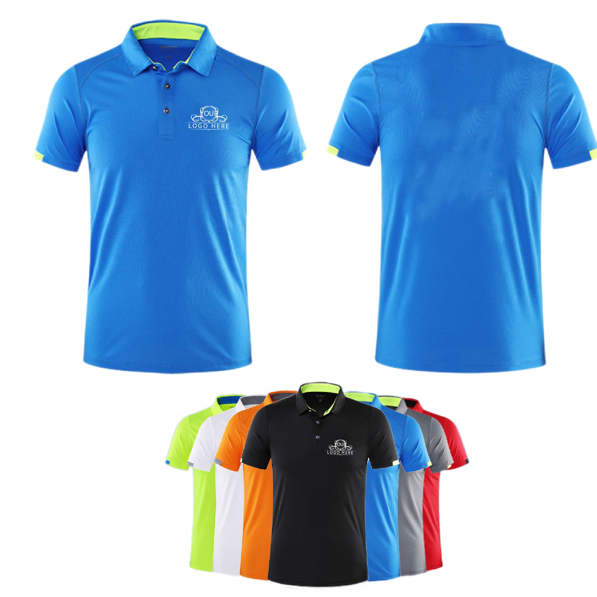 Men's Moisture Wicking Short Sleeve Polo