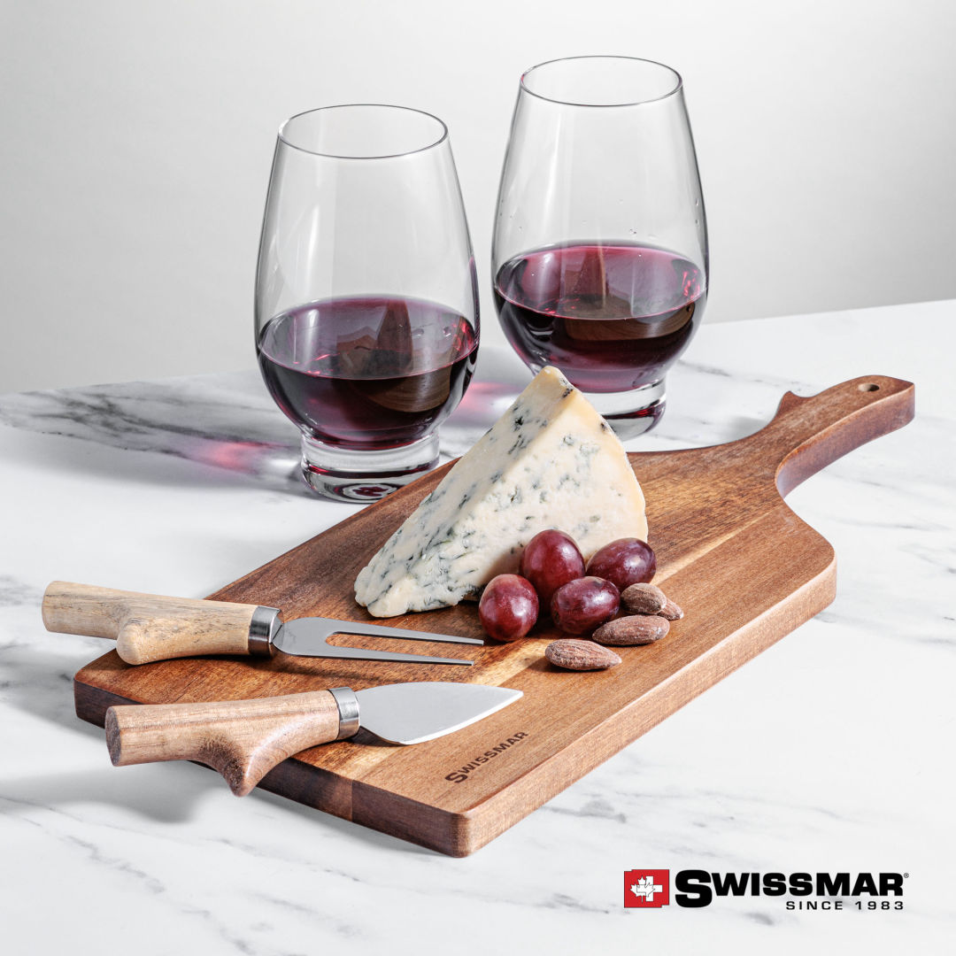Swissmar Paddle Board & 2 Glenarden Stemless Wine Glasses - Thumbnail 5