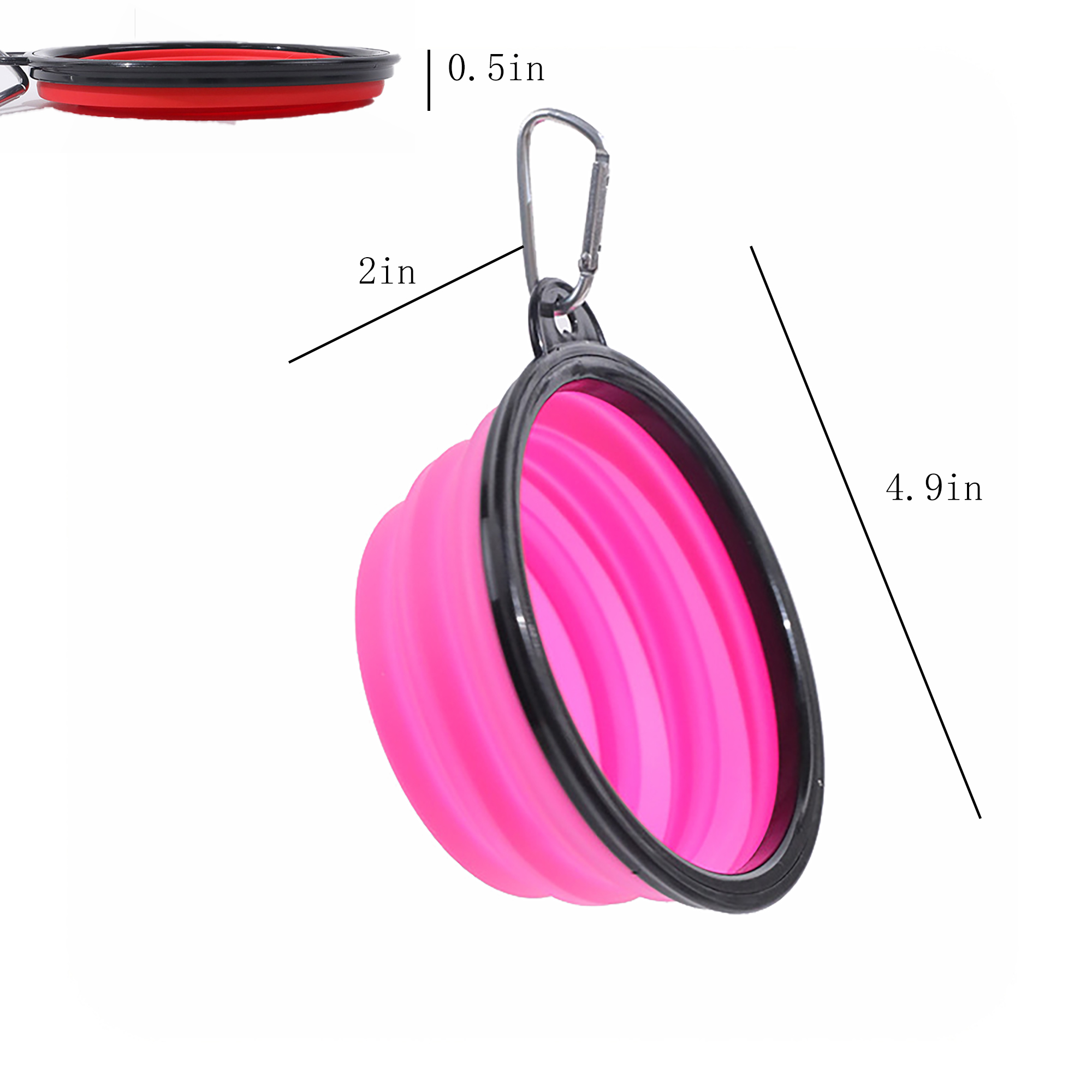 Portable Foldable TPE Dog Bowl 12