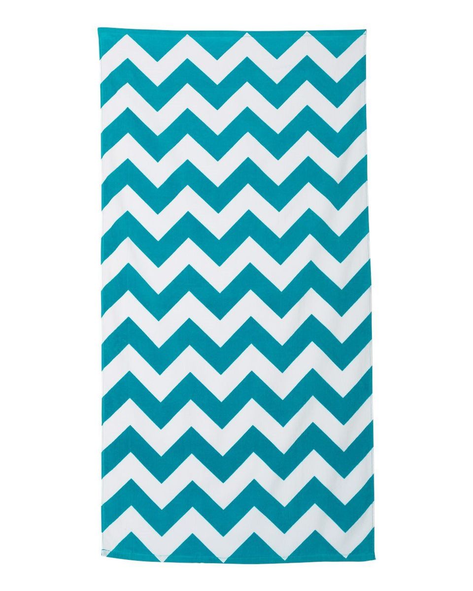 Chevron Velour Beach Towel