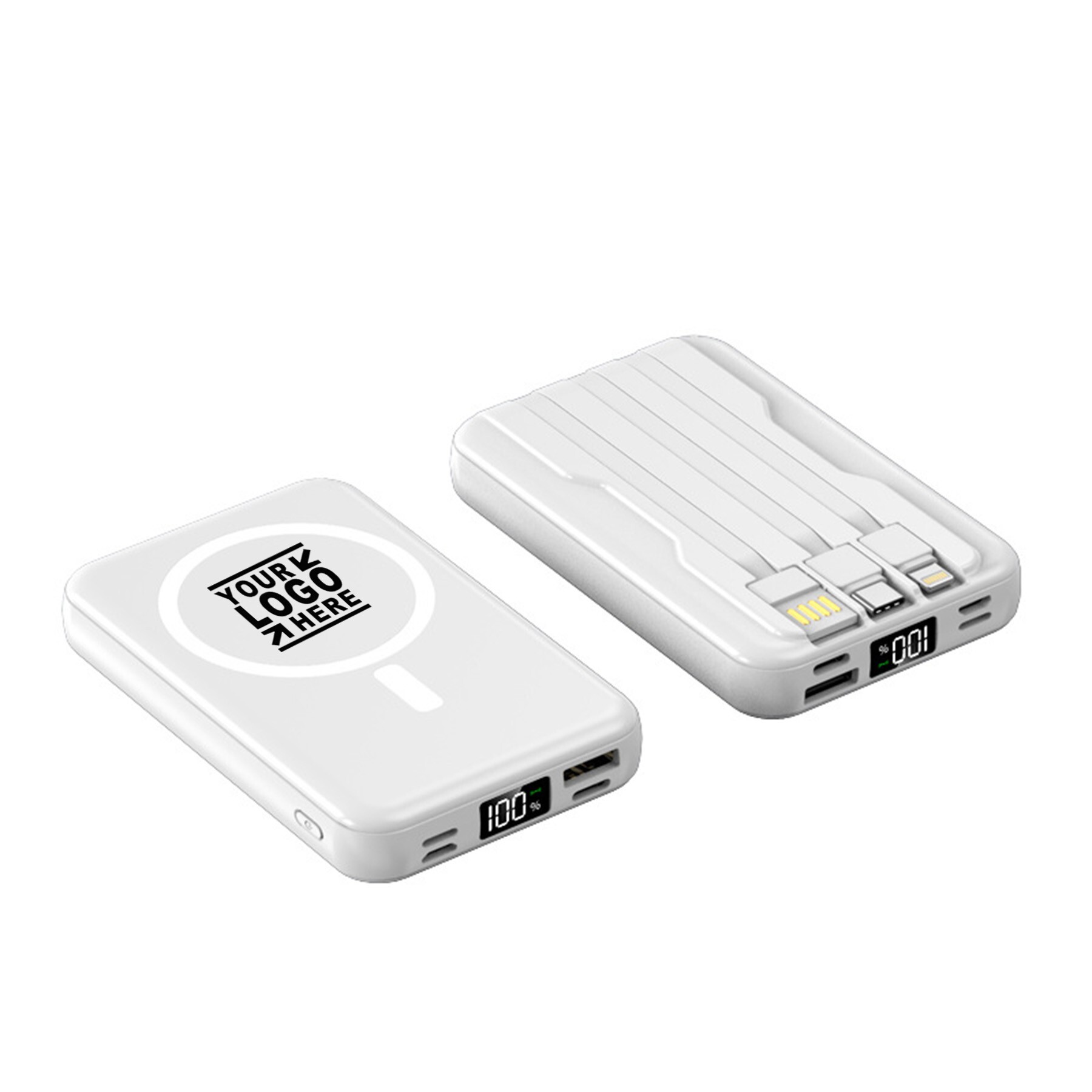10000mAh Magnetic Wireless Power Bank With 3-in-1 Charging Cable