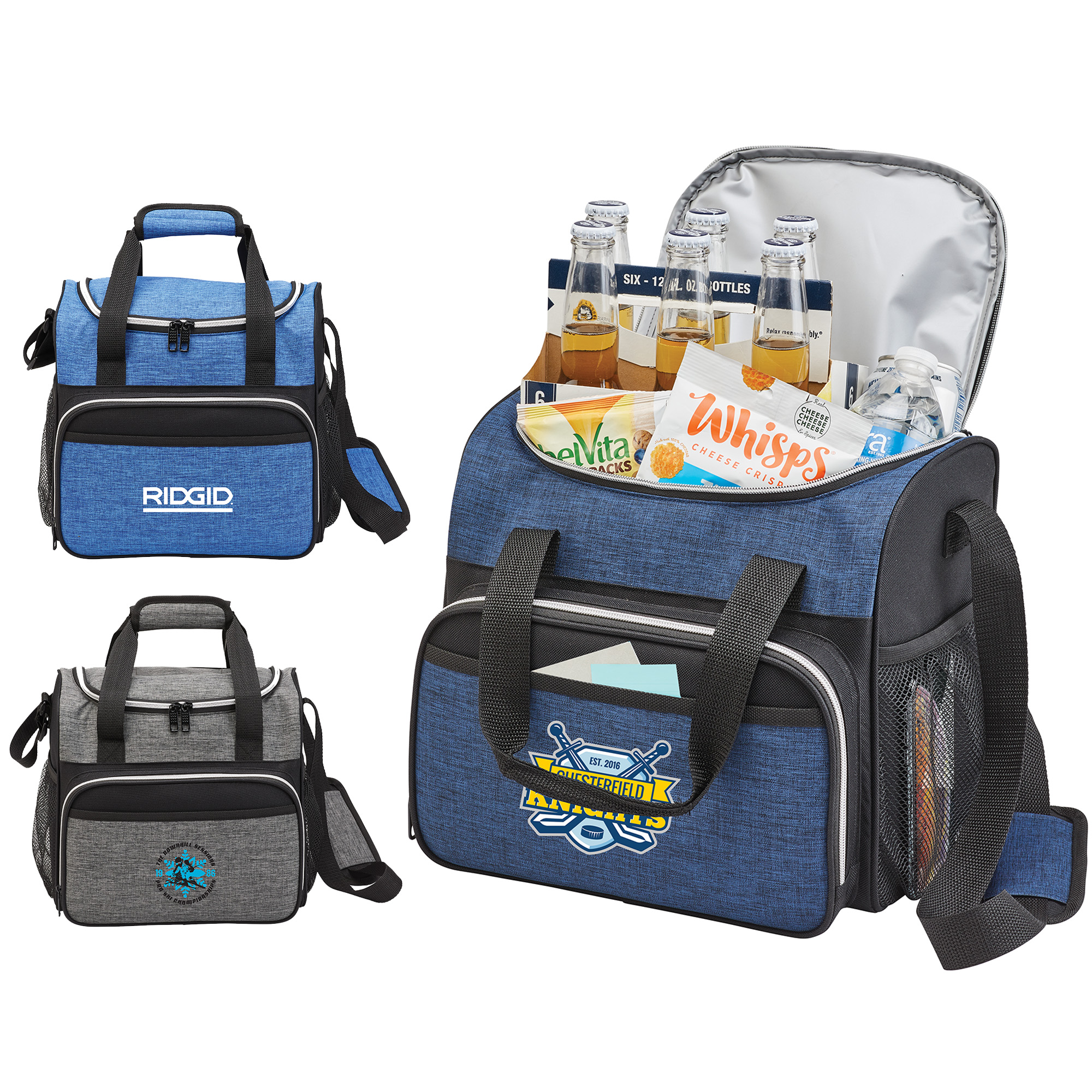 24-Can Heather Cooler Bag -Insulated Food & Beverage Tote (3 Colors)