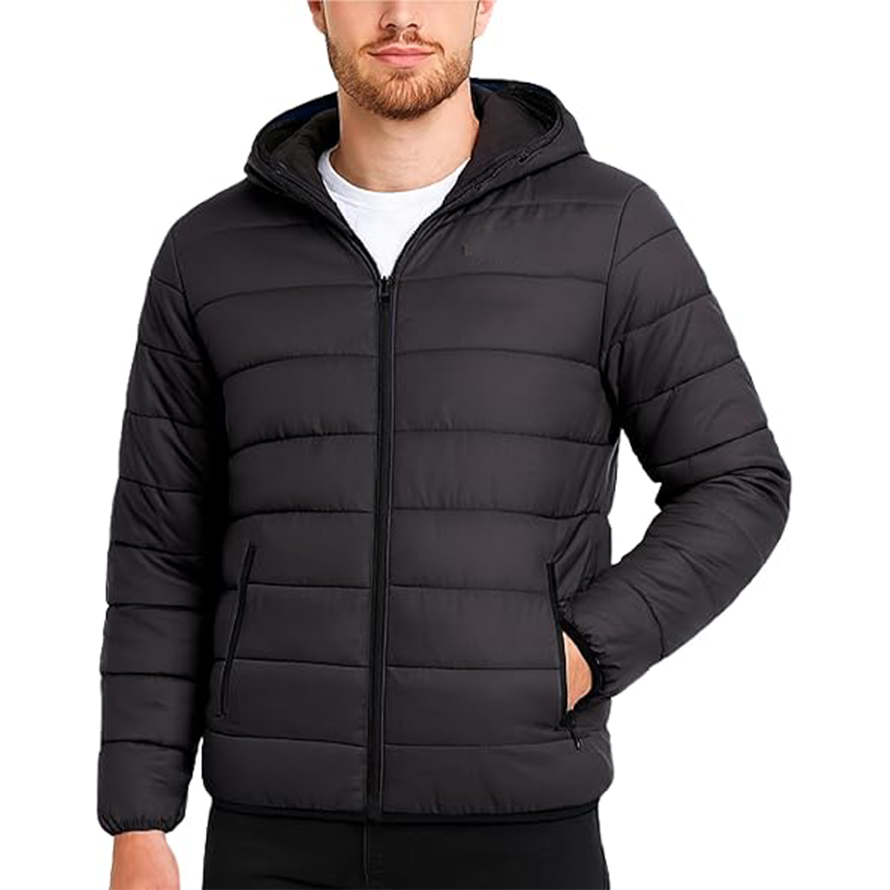 Warm Hooded Quilted Down Jacket 51