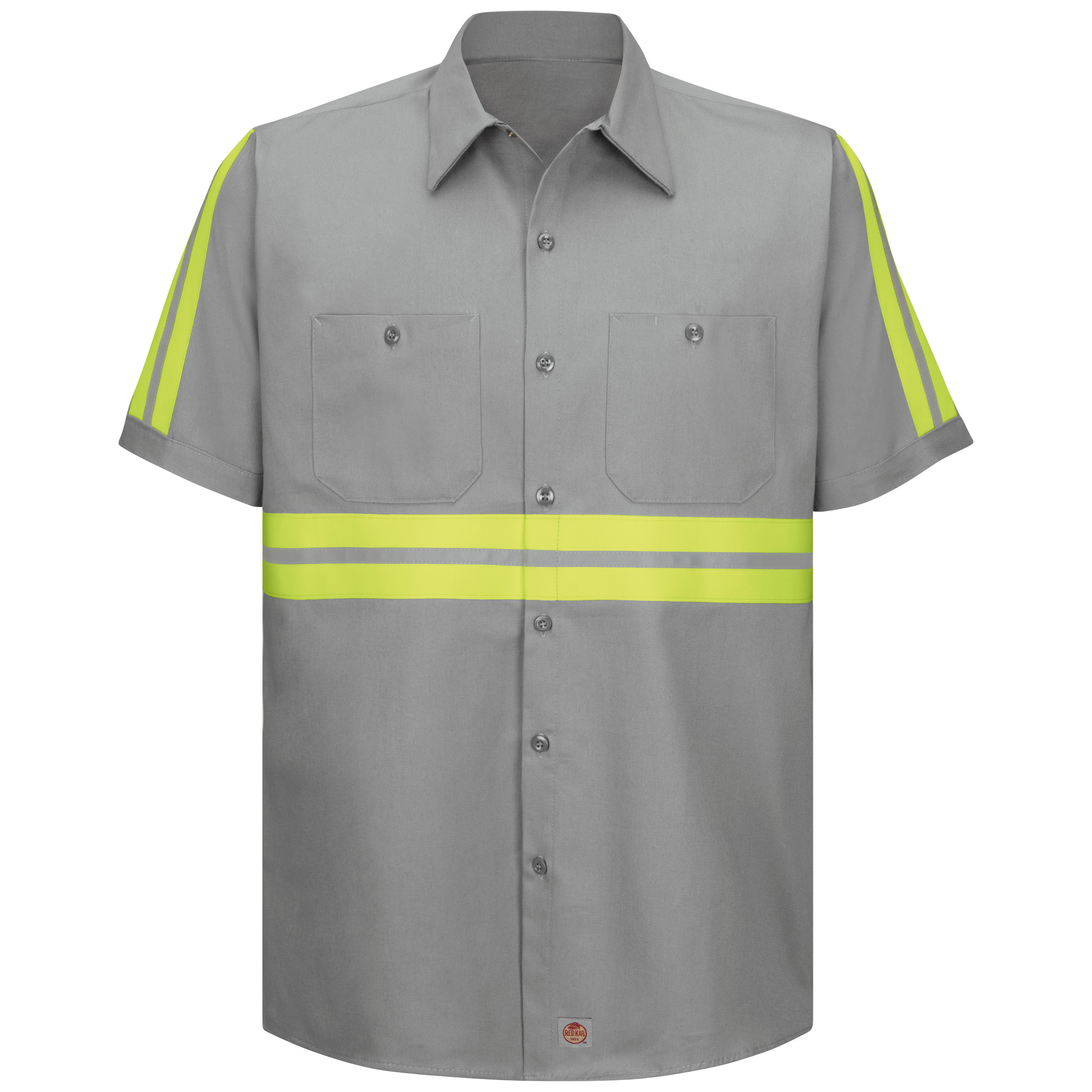 Red Kap® Short Sleeve Enhanced Visibility Cotton Work Shirt