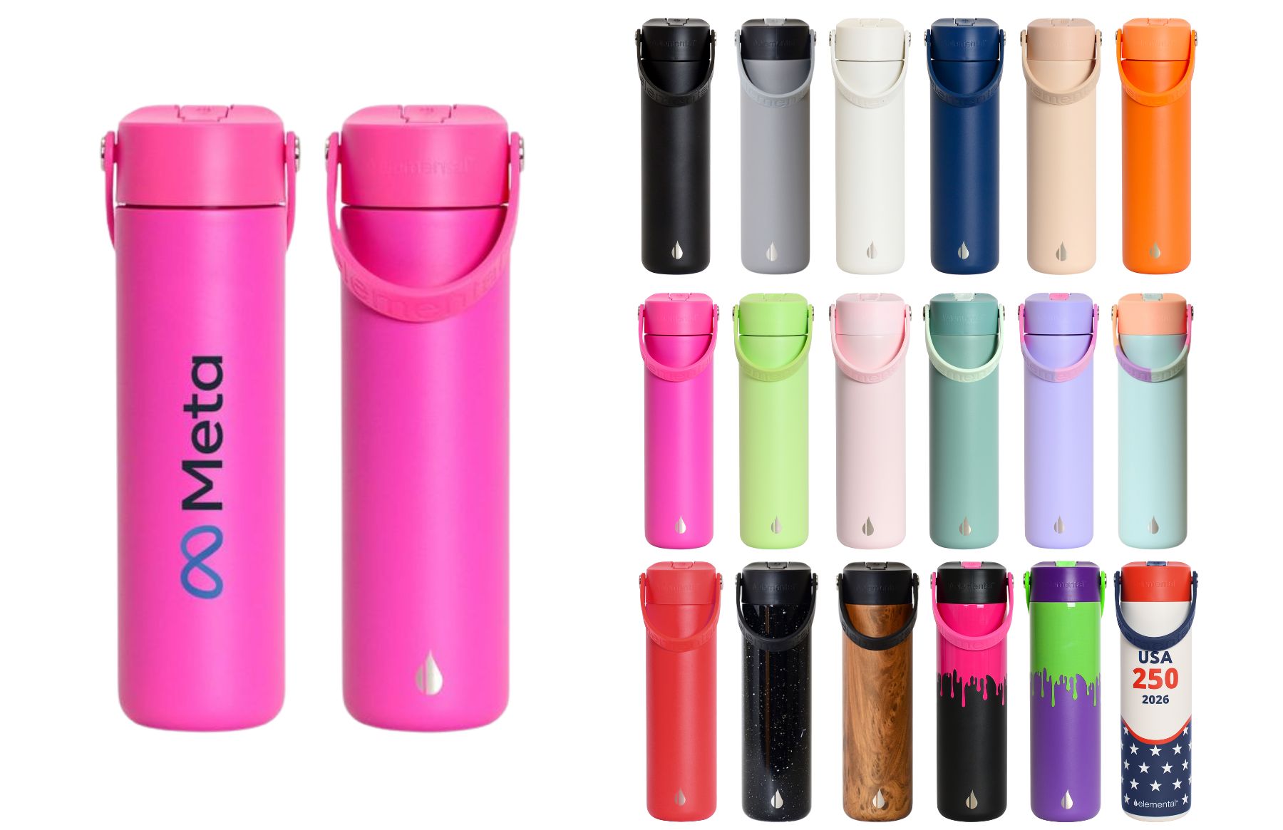 Elemental® Core Series 24oz Stainless Steel Water Bottle - Vacuum Insulated - BPA-Free and Lead-Free 35