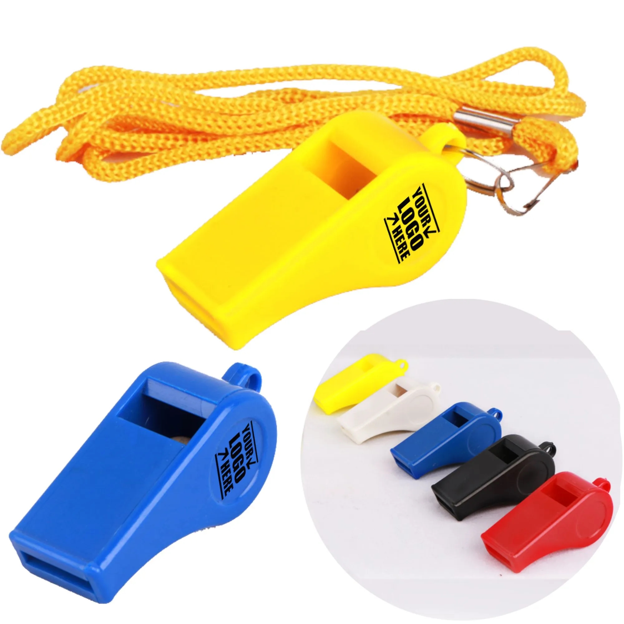 Custom ABS Whistle with Lanyard 4