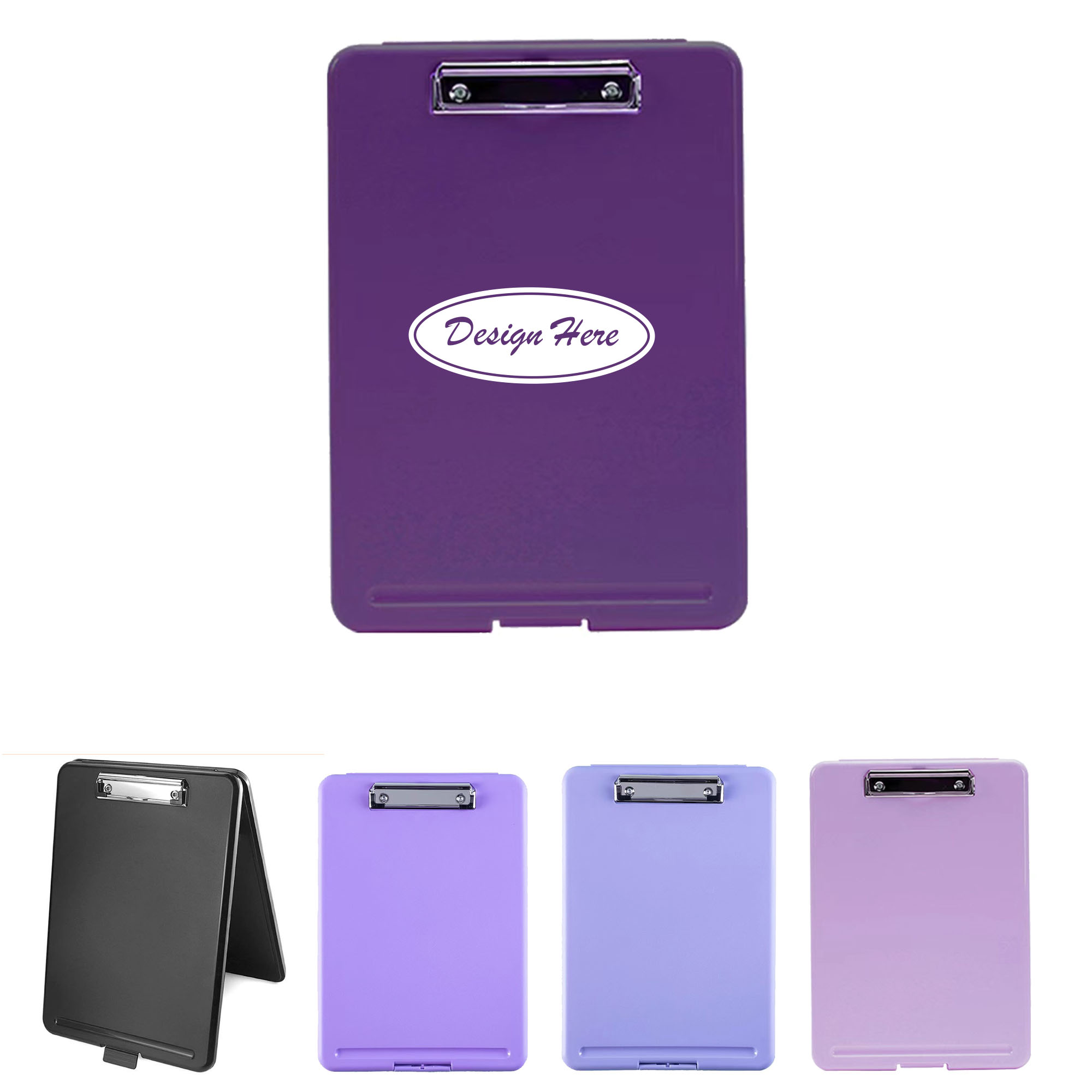 Solid Color Plastic Clipboard with Hook and File Holder Clamp 6