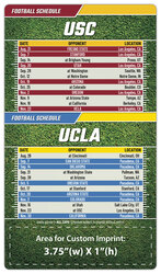 Magnet Sport Schedules - 4x7 Football Round Corners - 25 mil.