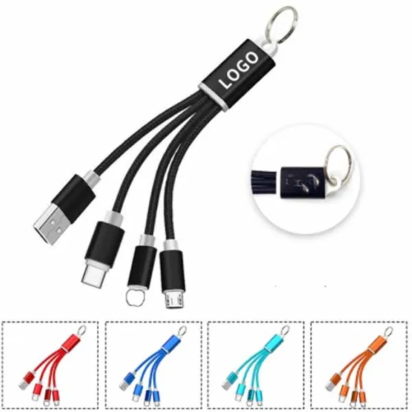 Mobile Phone Charging Data Line With Key Ring