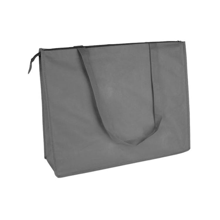 Zippered Tote Bags - Black Extra Large 2