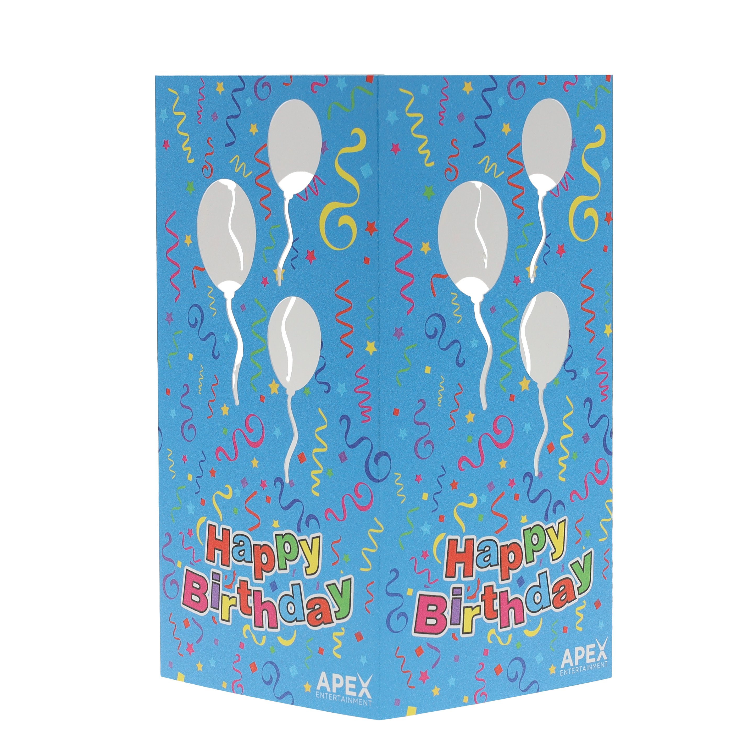 Table Luminary Card Stock 12 pt 4 Sided 4.250" x 4.250" x 8.000" Balloon White Digital Print 6