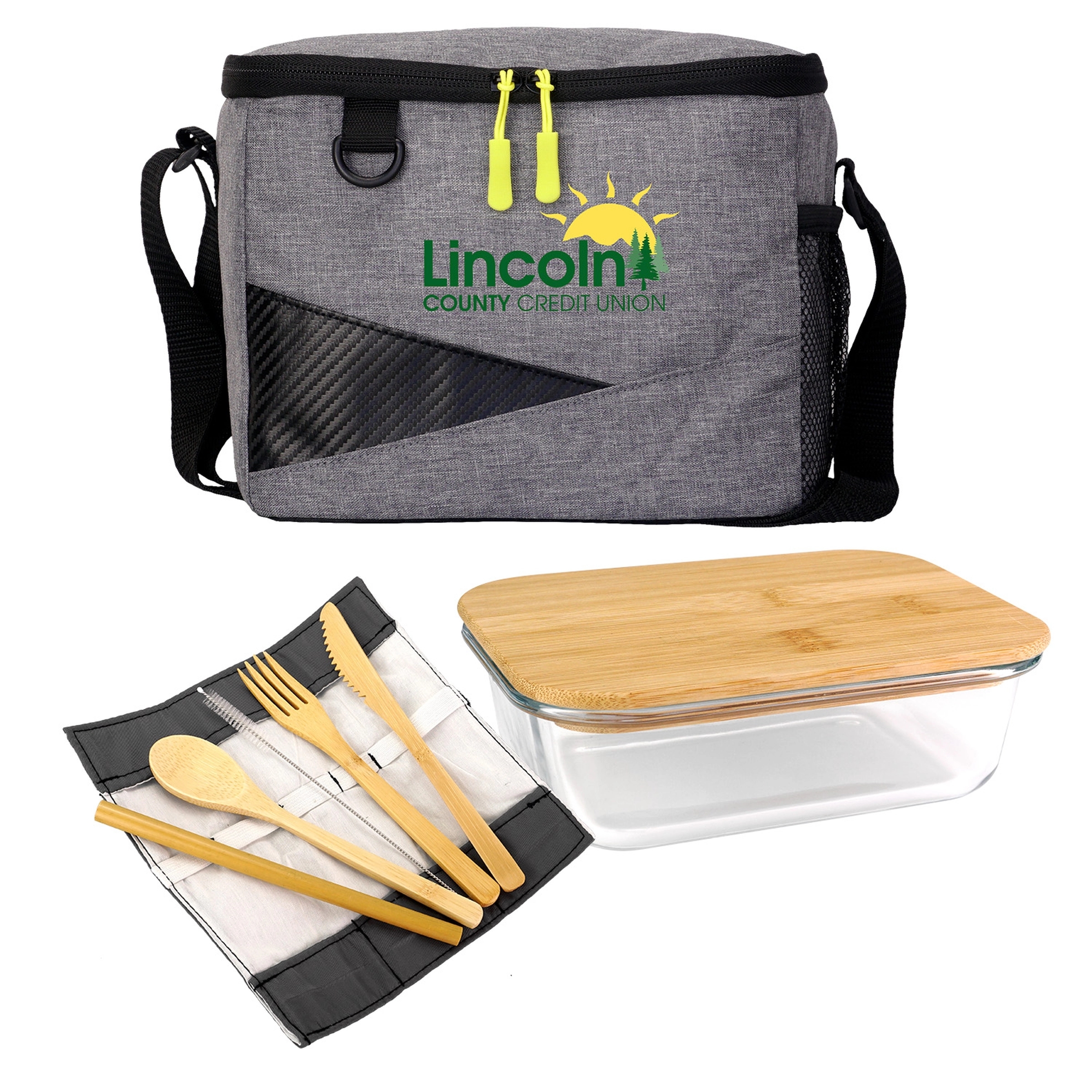 RECYCLED COOLER & BAMBOO SET 2