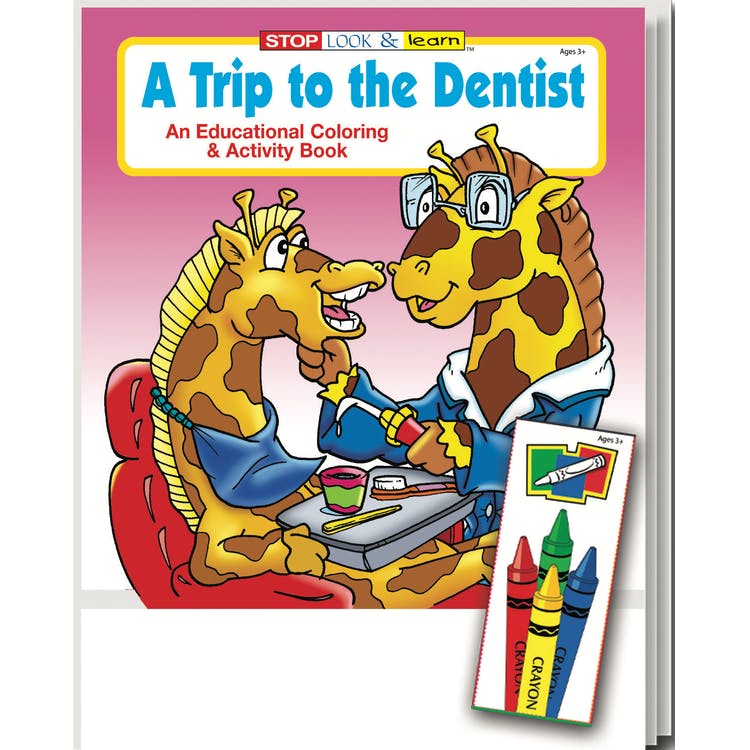 A Trip to the Dentist Coloring Book Sets - 4 Pack Crayons Ages 3-11 3
