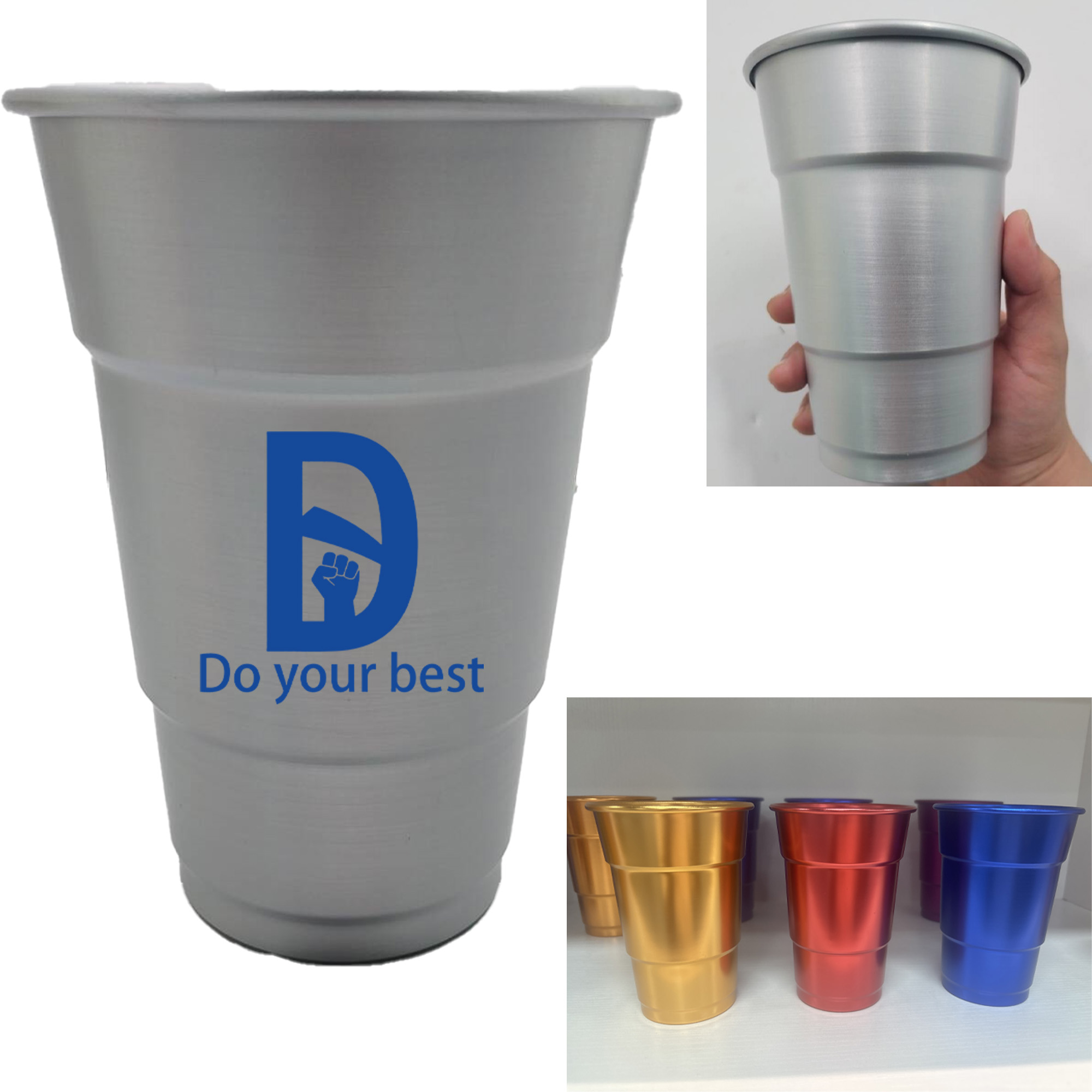 17oz Aluminum Reusable Water Cup